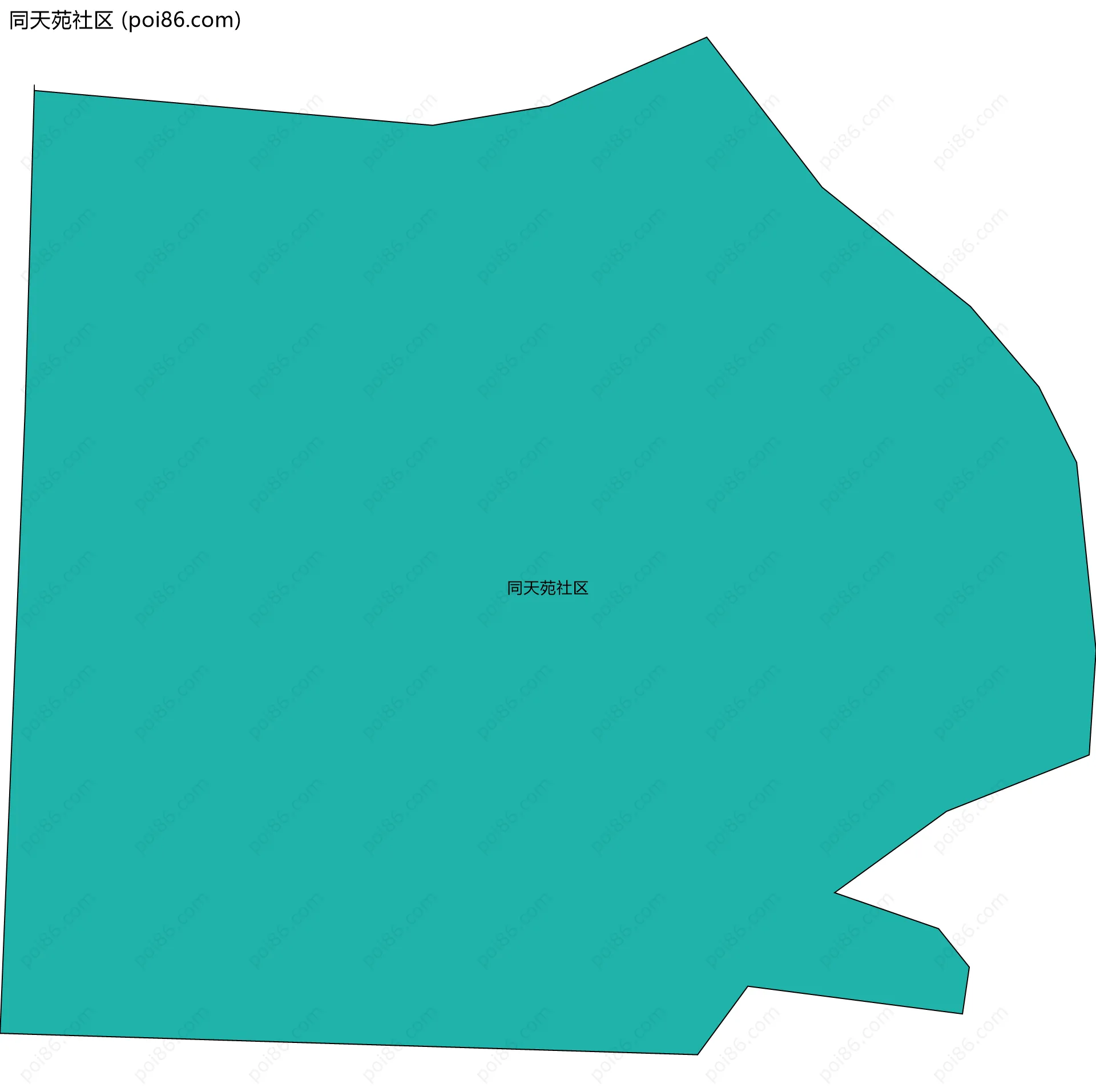 同天苑社区边界地图