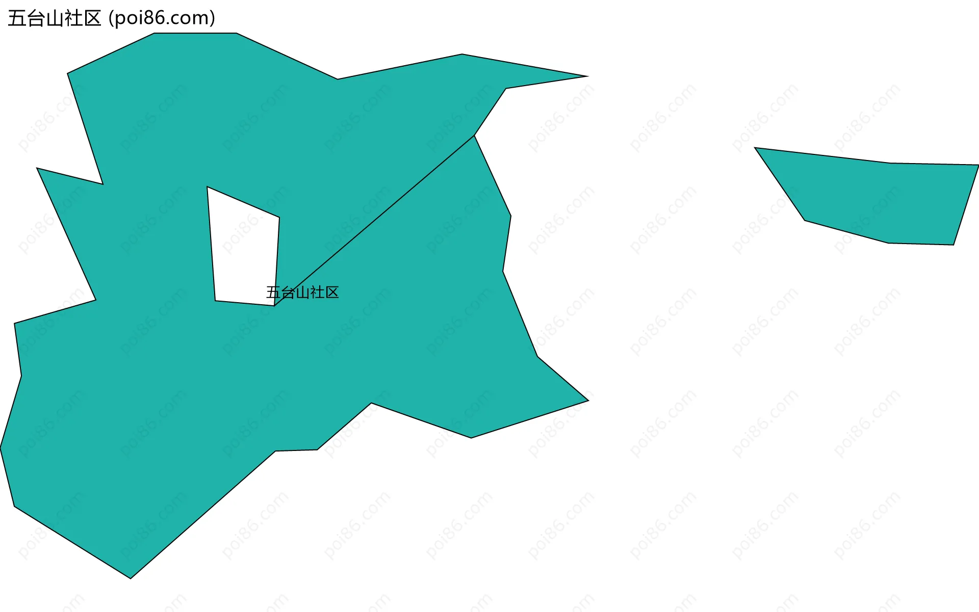 五台山社区边界地图
