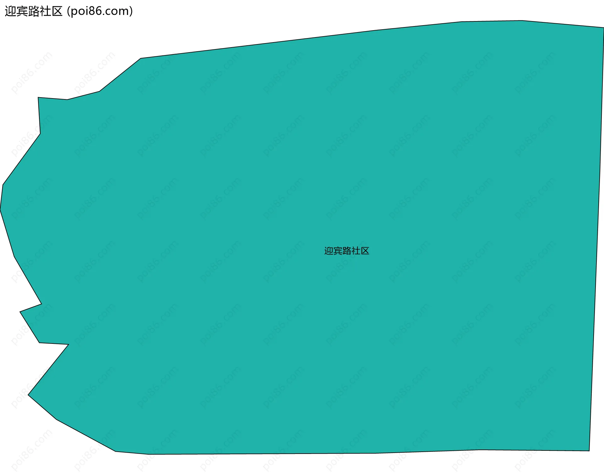 迎宾路社区边界地图