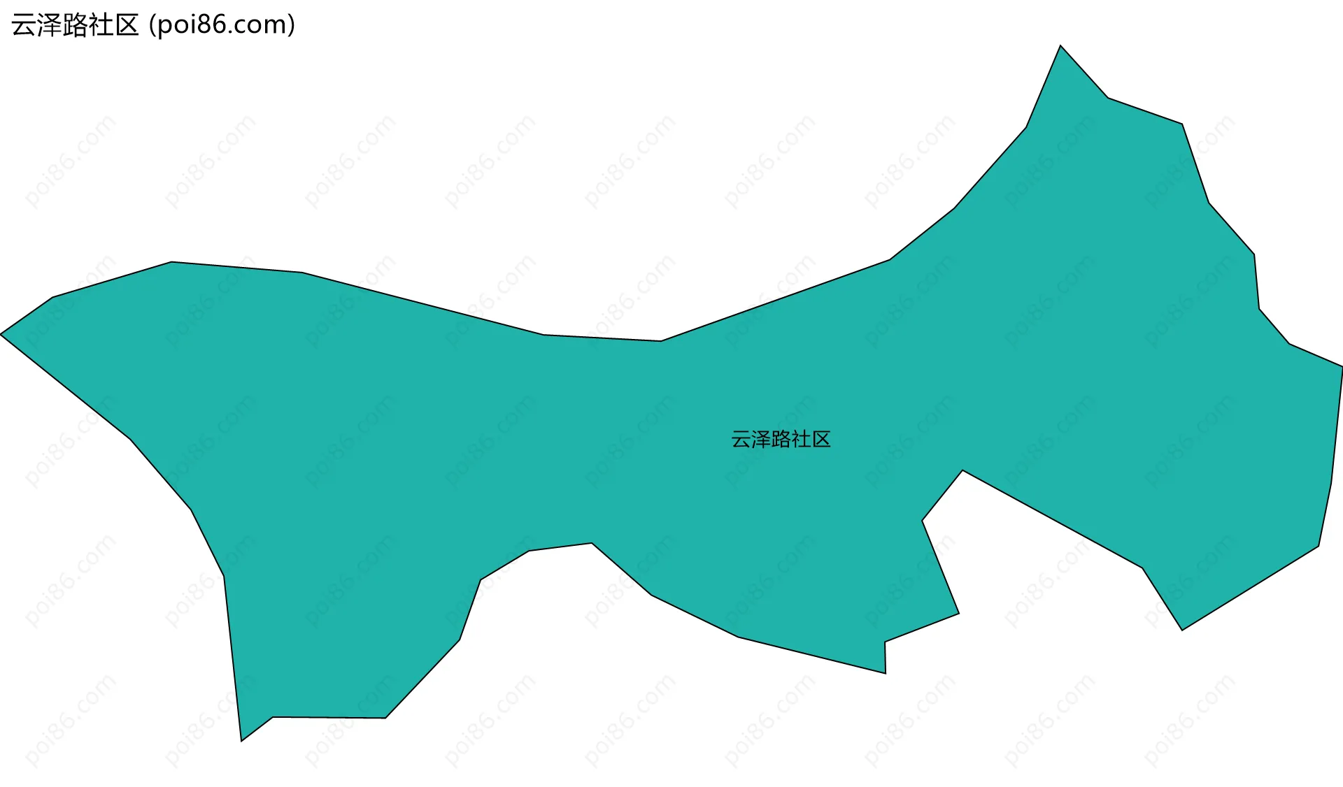 云泽路社区边界地图