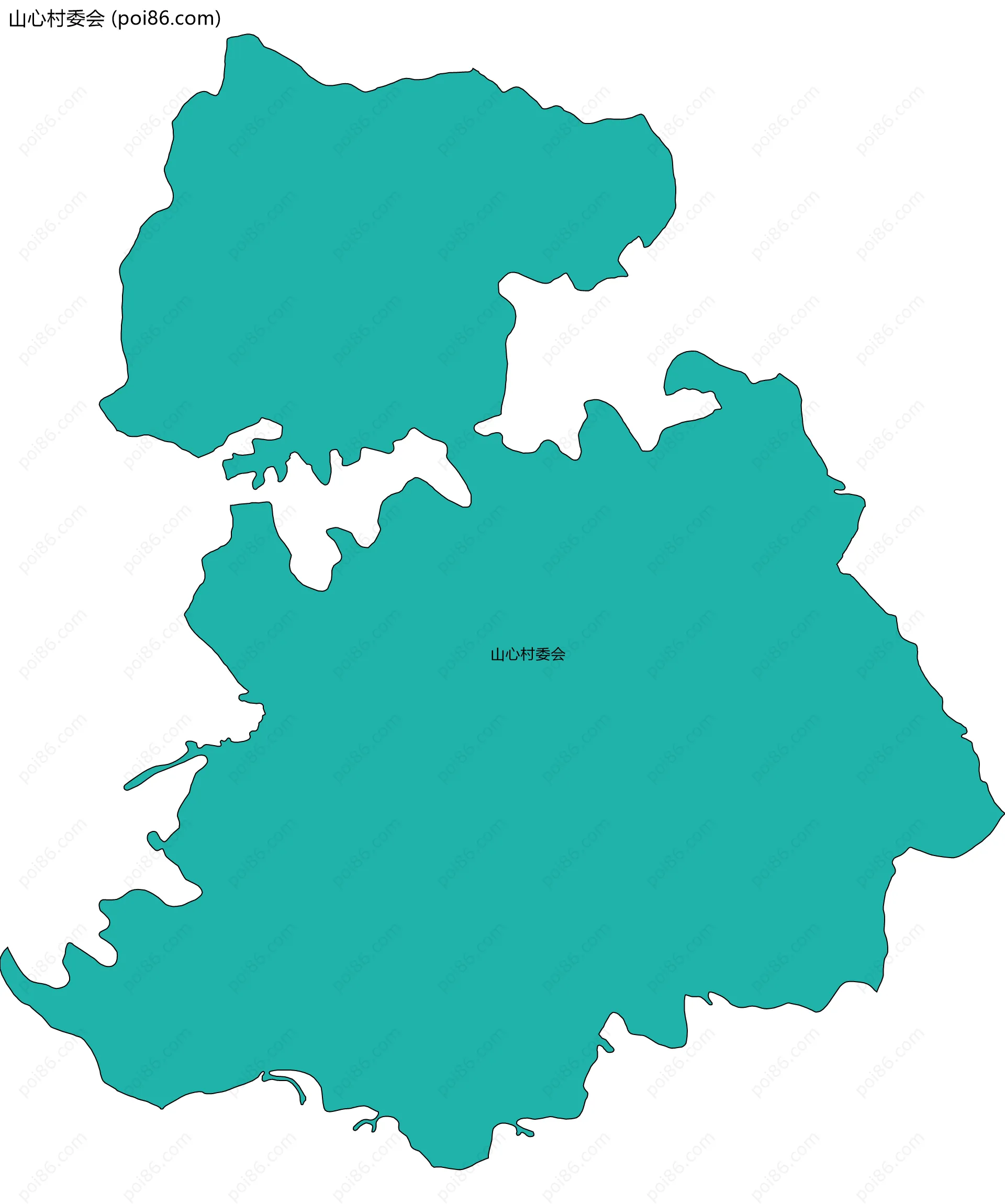 山心村委会边界地图