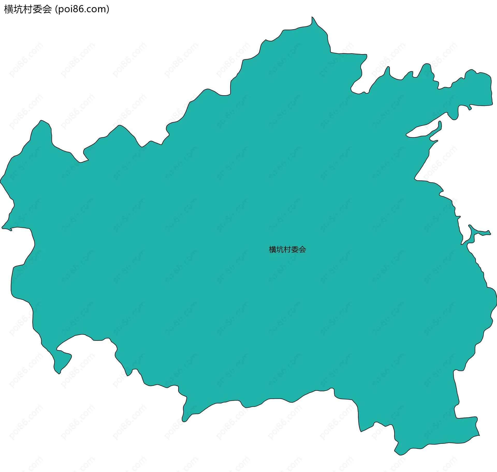 横坑村委会边界地图