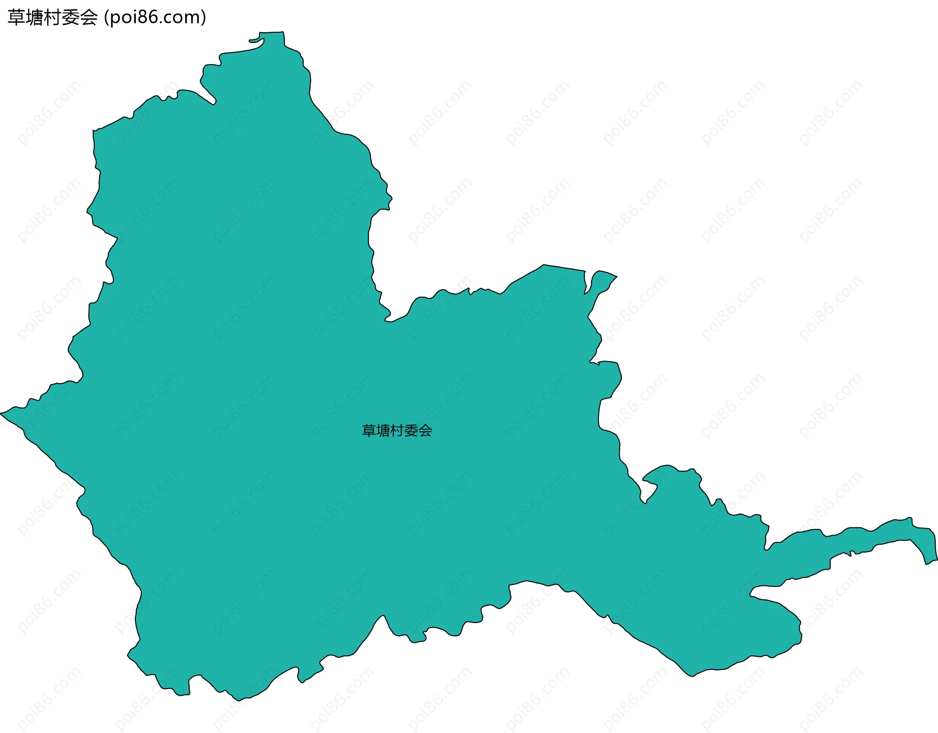 草塘村委会边界地图