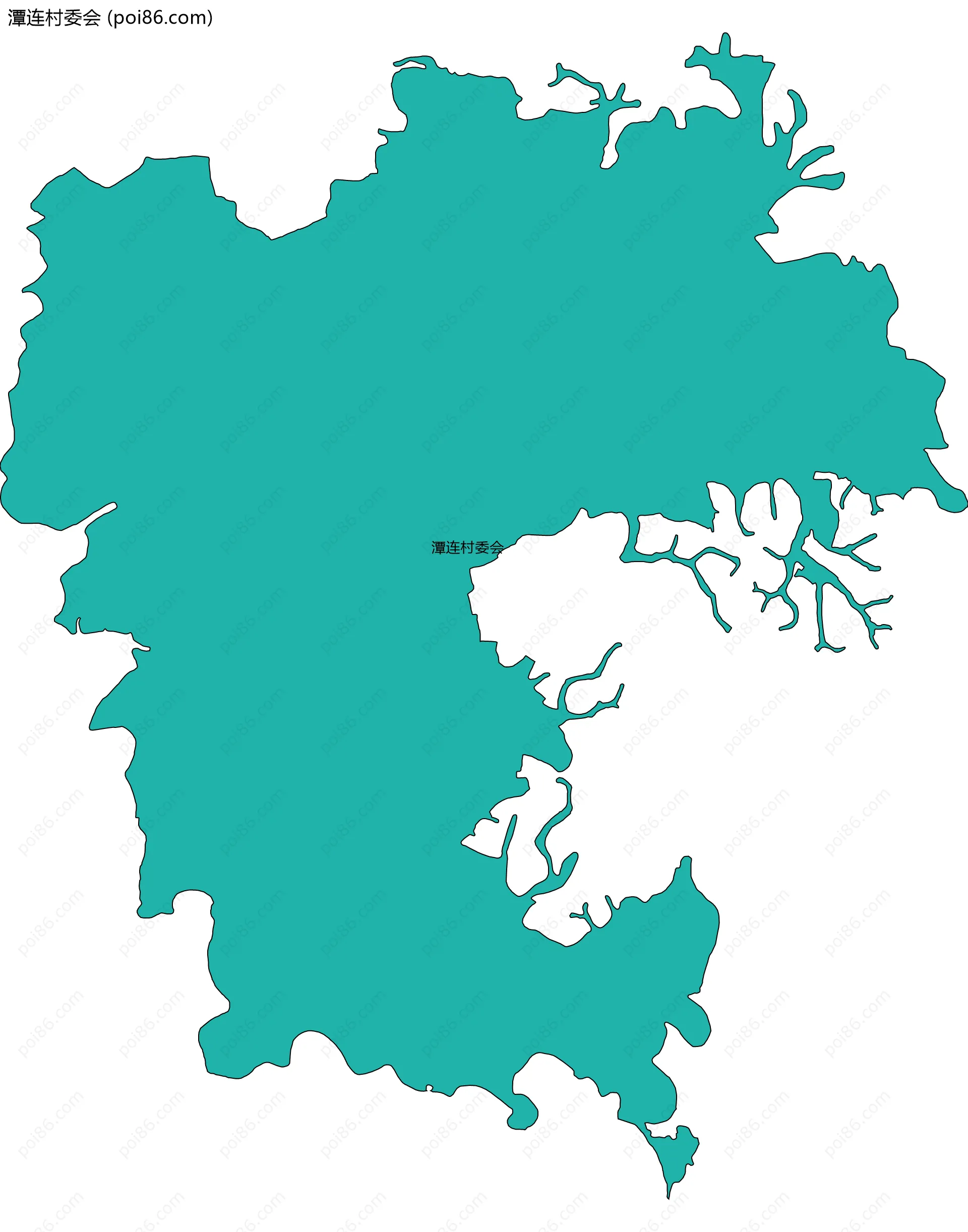 潭连村委会边界地图