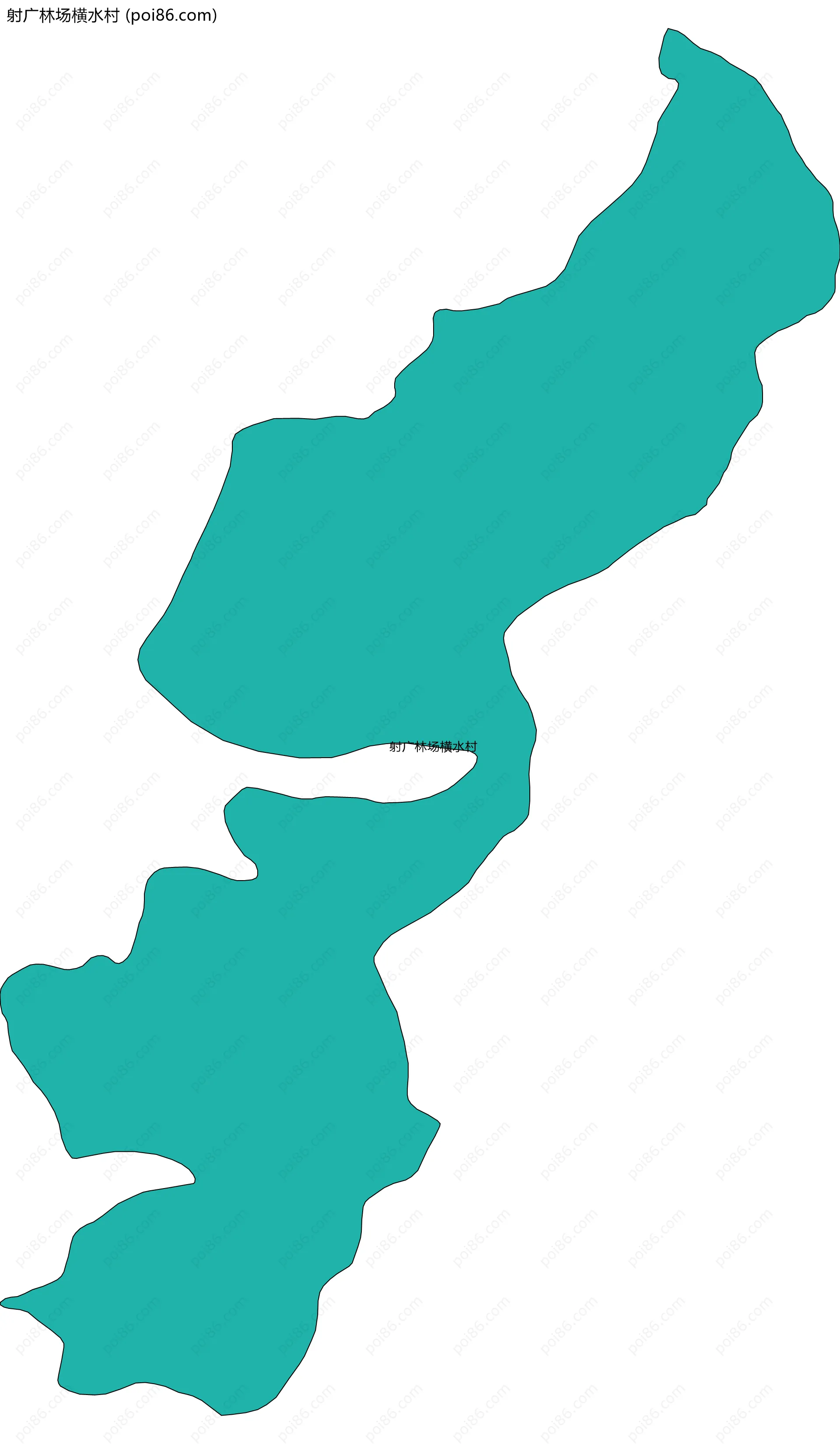 射广林场横水村边界地图