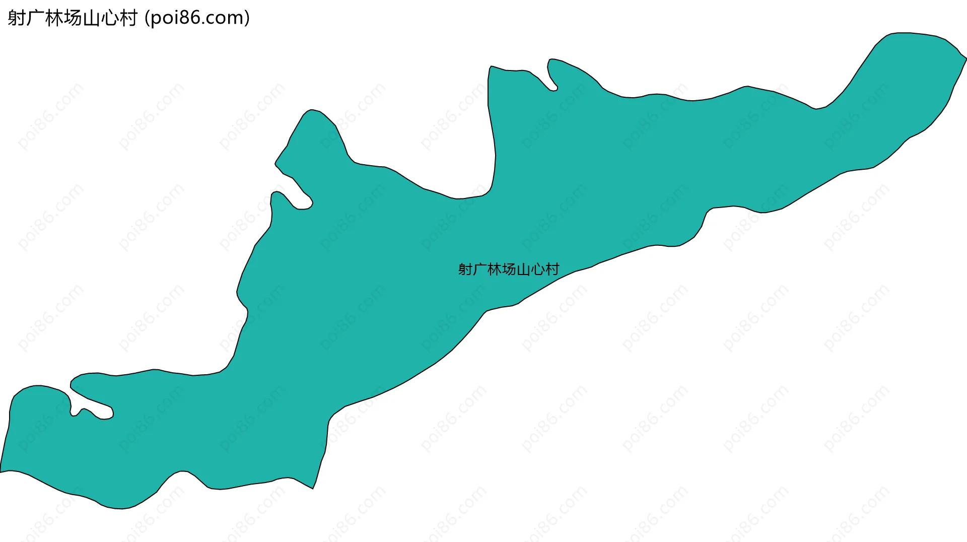 射广林场山心村边界地图