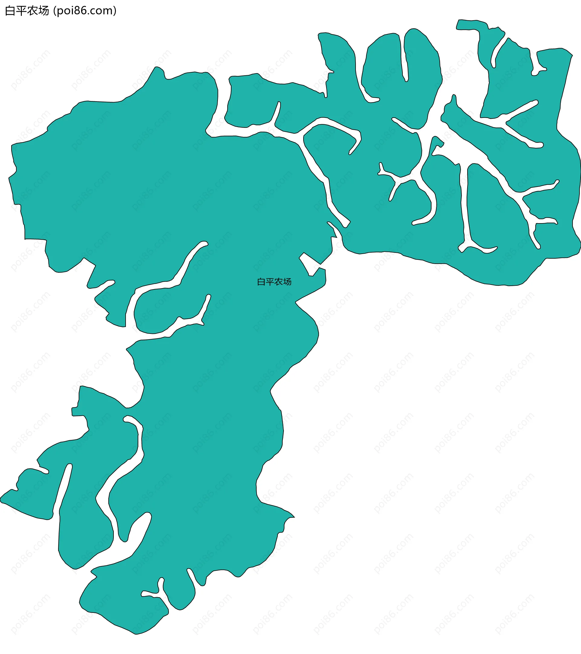 白平农场边界地图