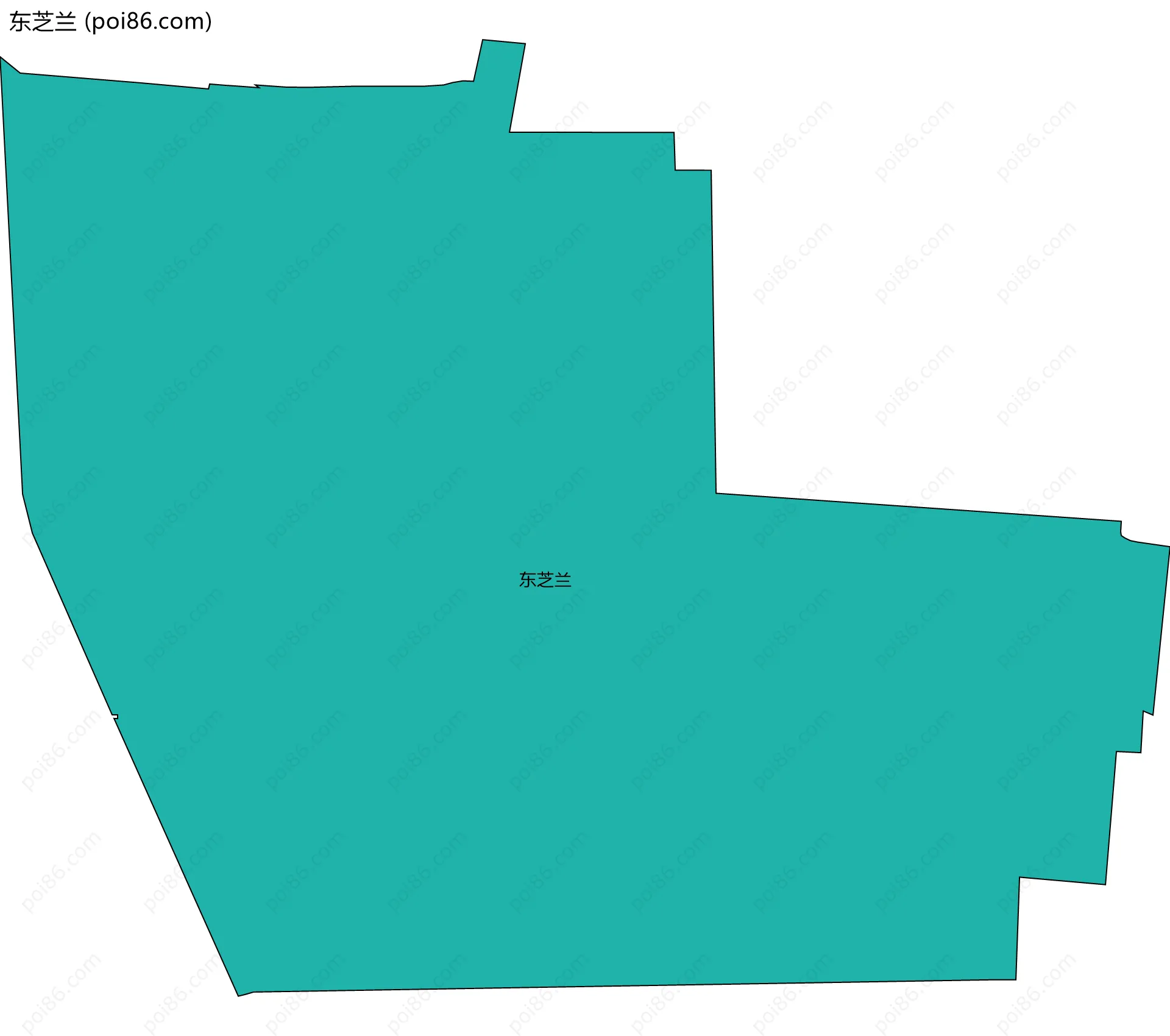 东芝兰边界地图