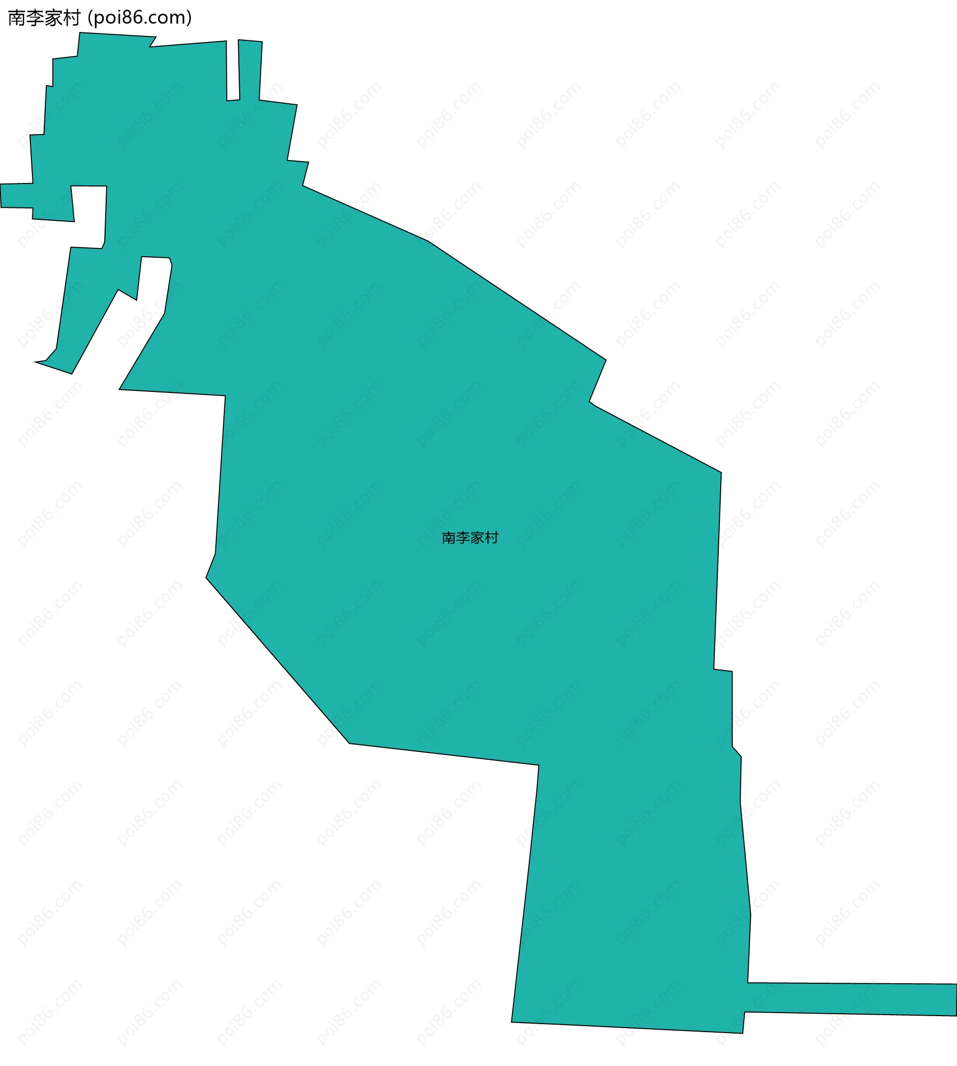 南李家村边界地图