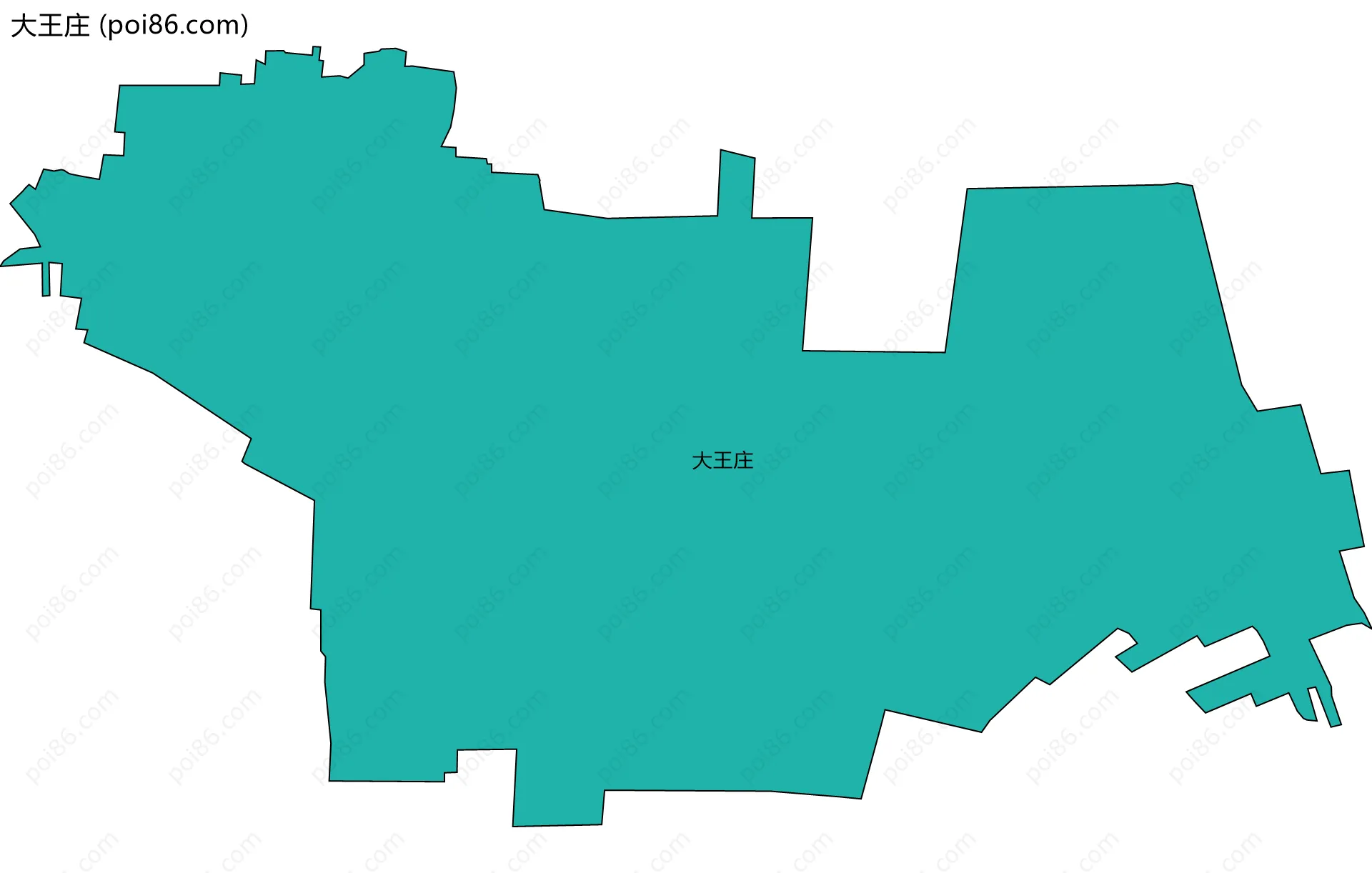大王庄边界地图