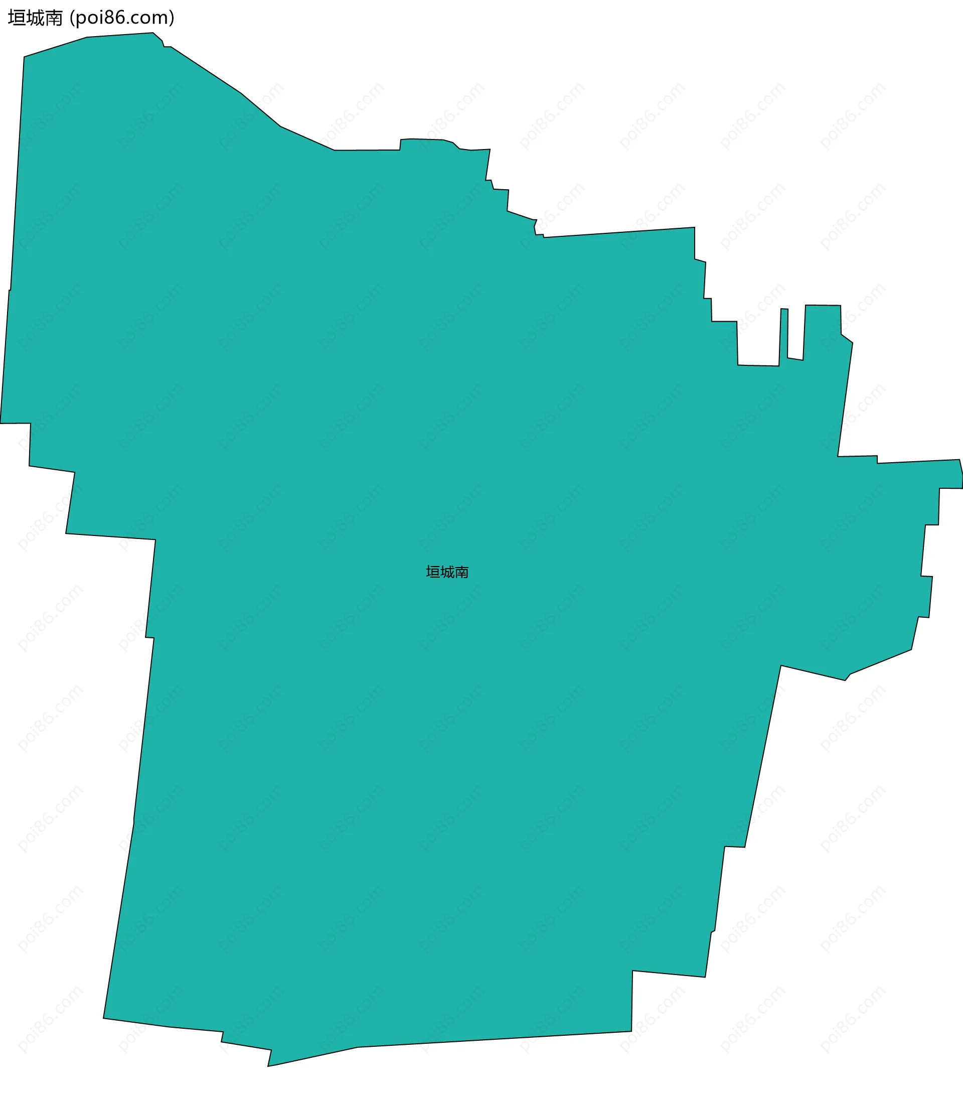 垣城南边界地图