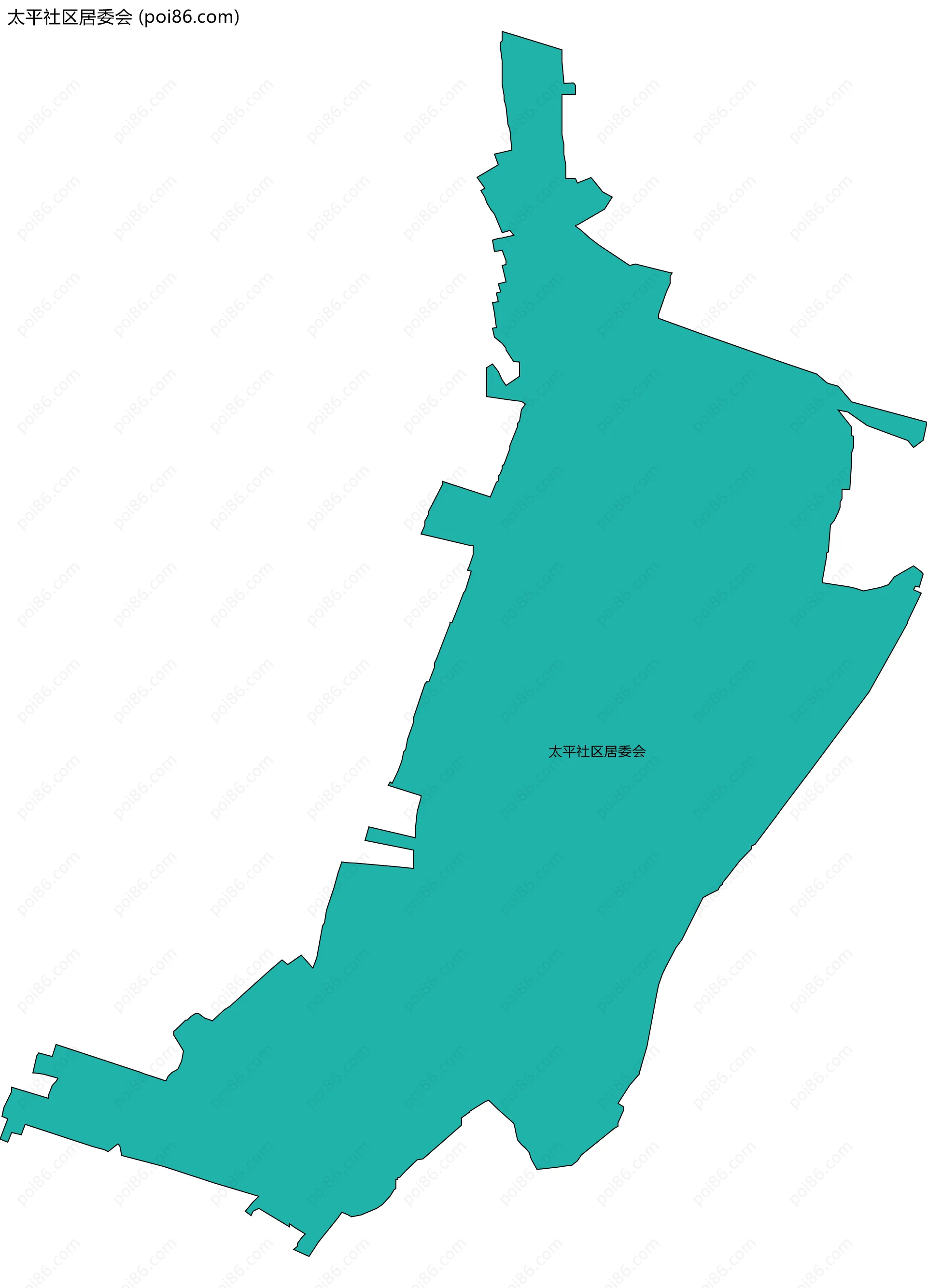 太平社区居委会边界地图