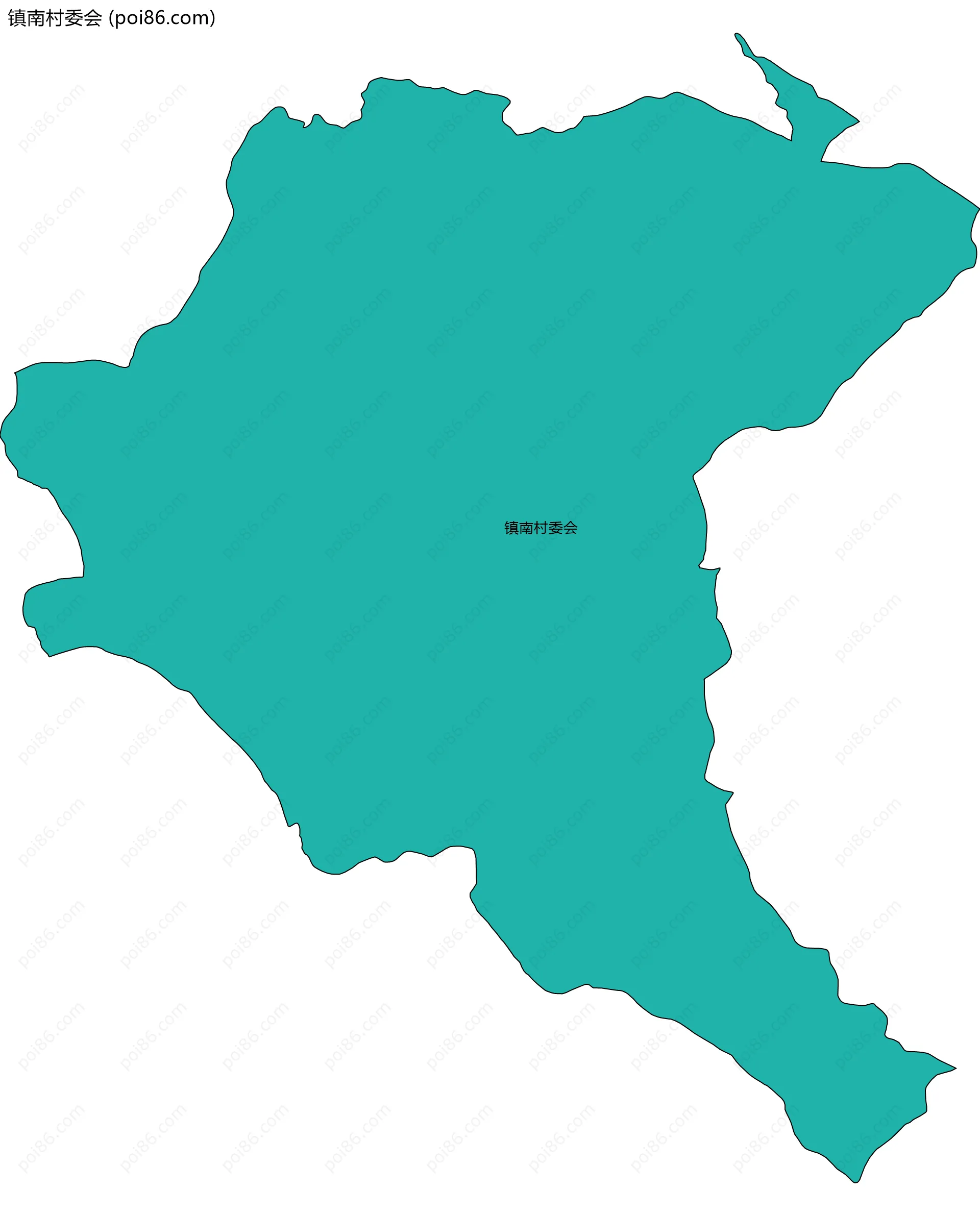 镇南村委会边界地图