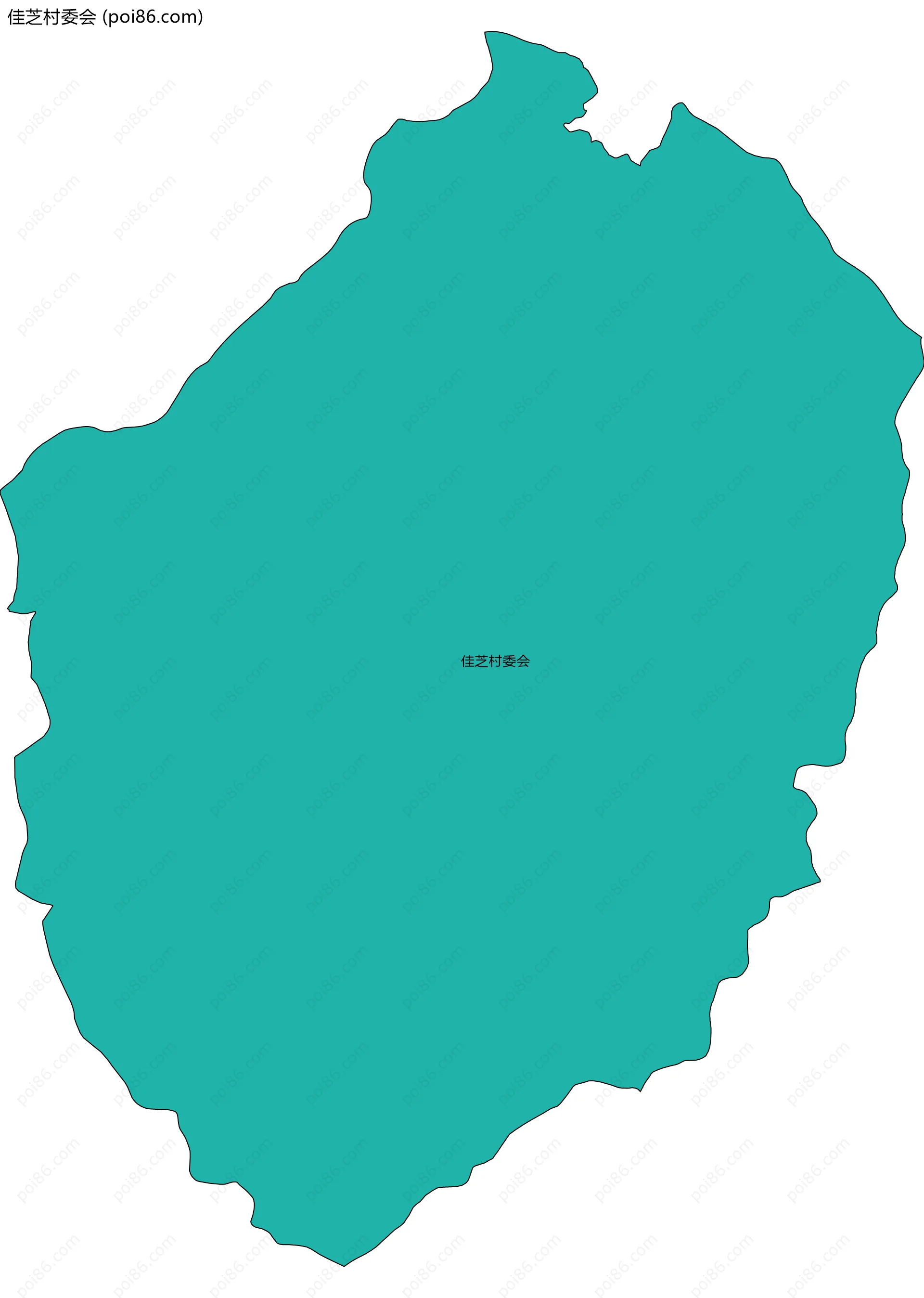 佳芝村委会边界地图