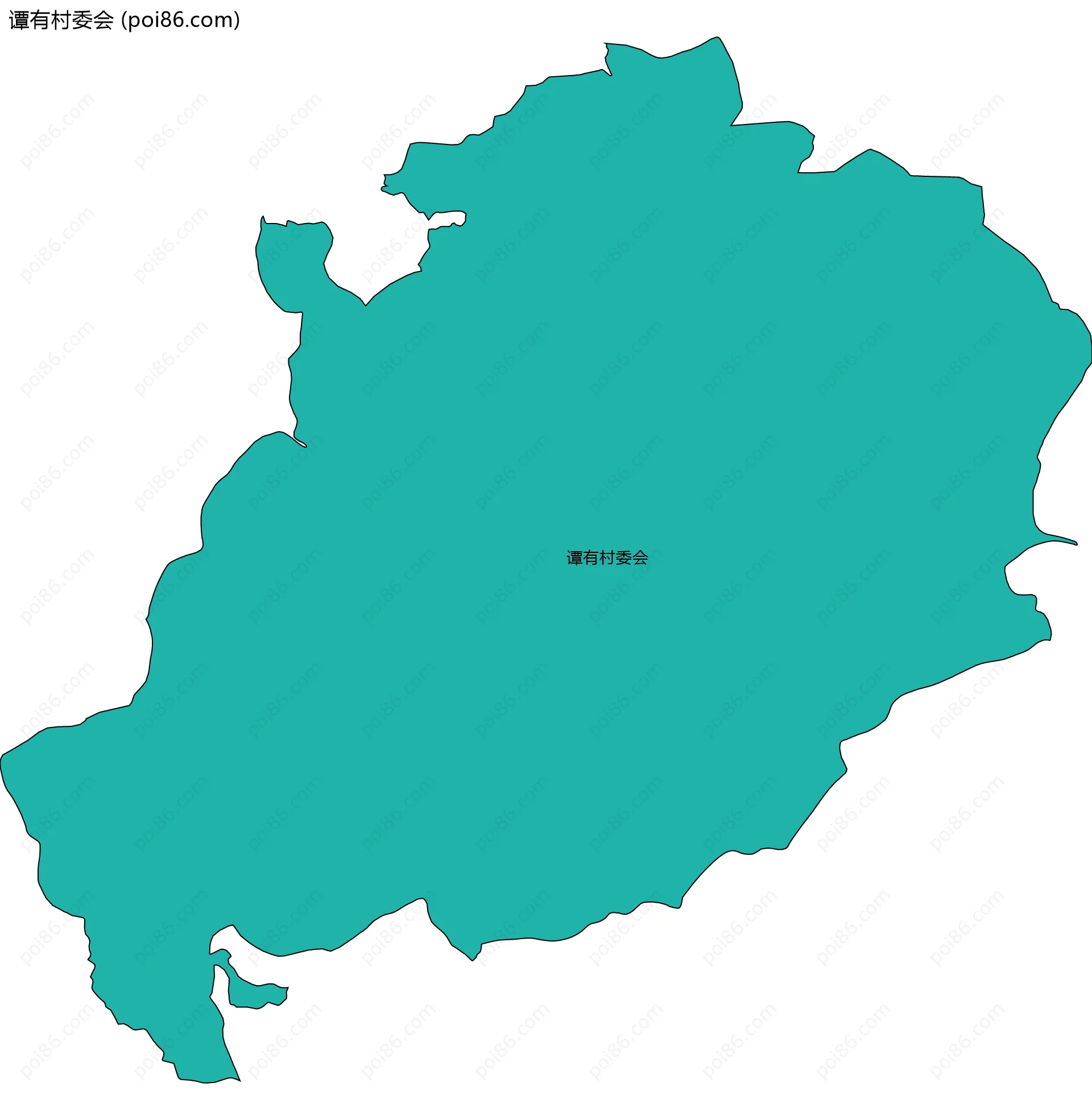 谭有村委会边界地图