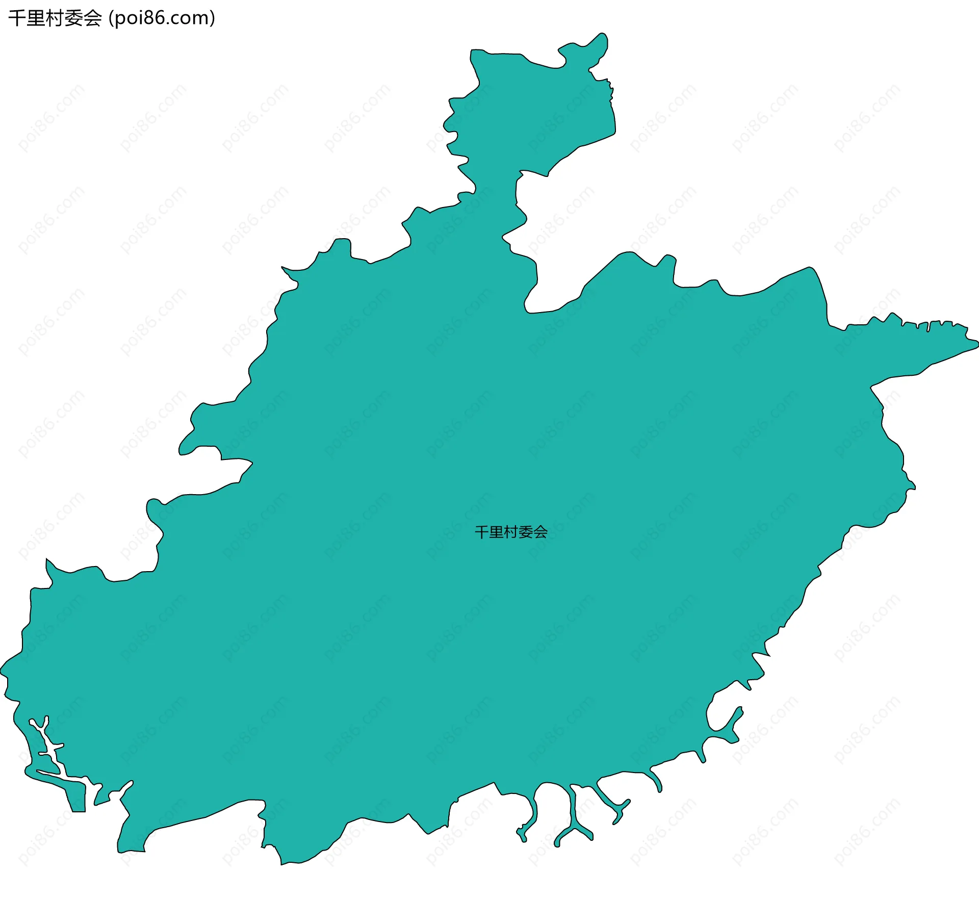 千里村委会边界地图