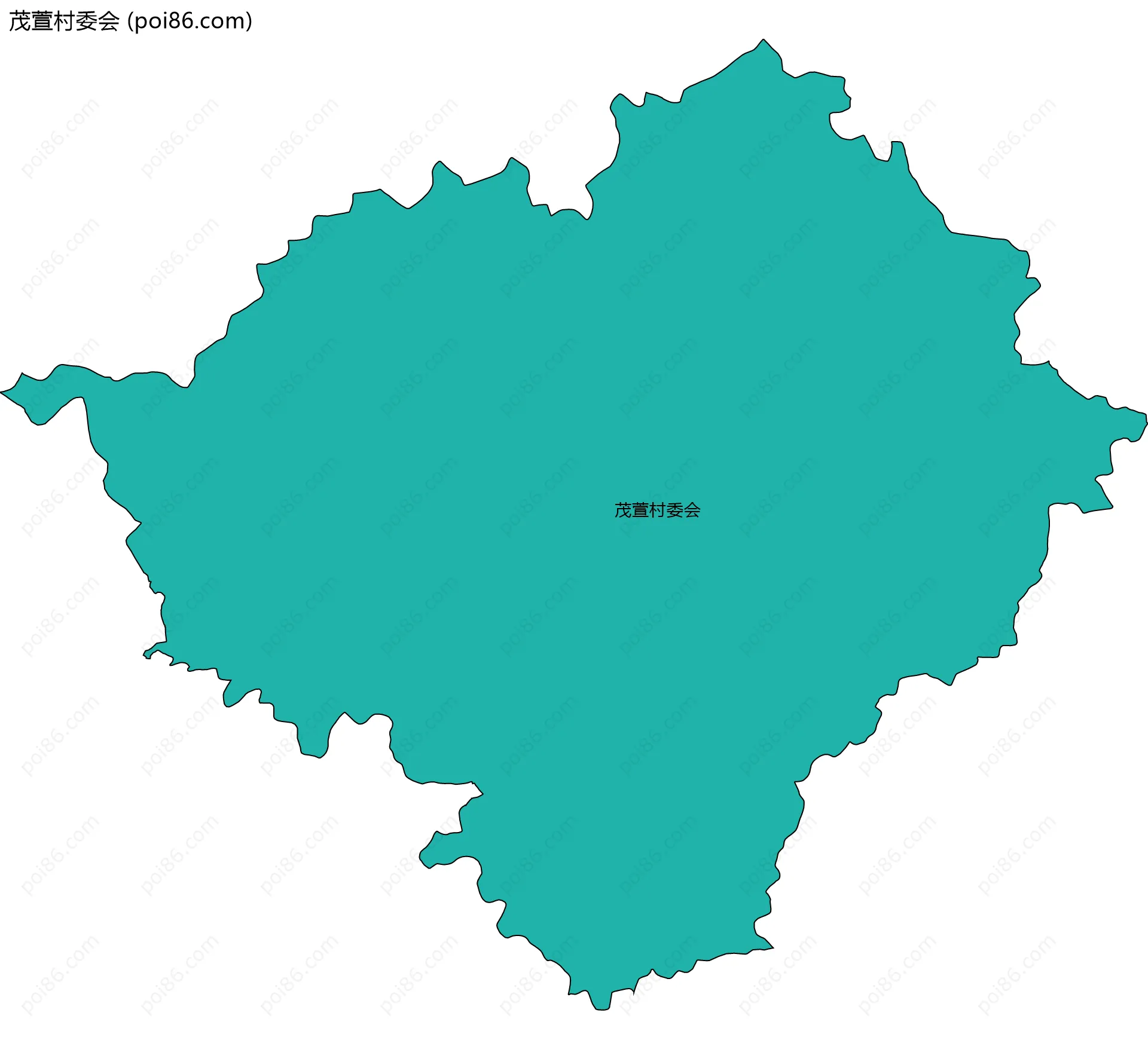 茂萱村委会边界地图