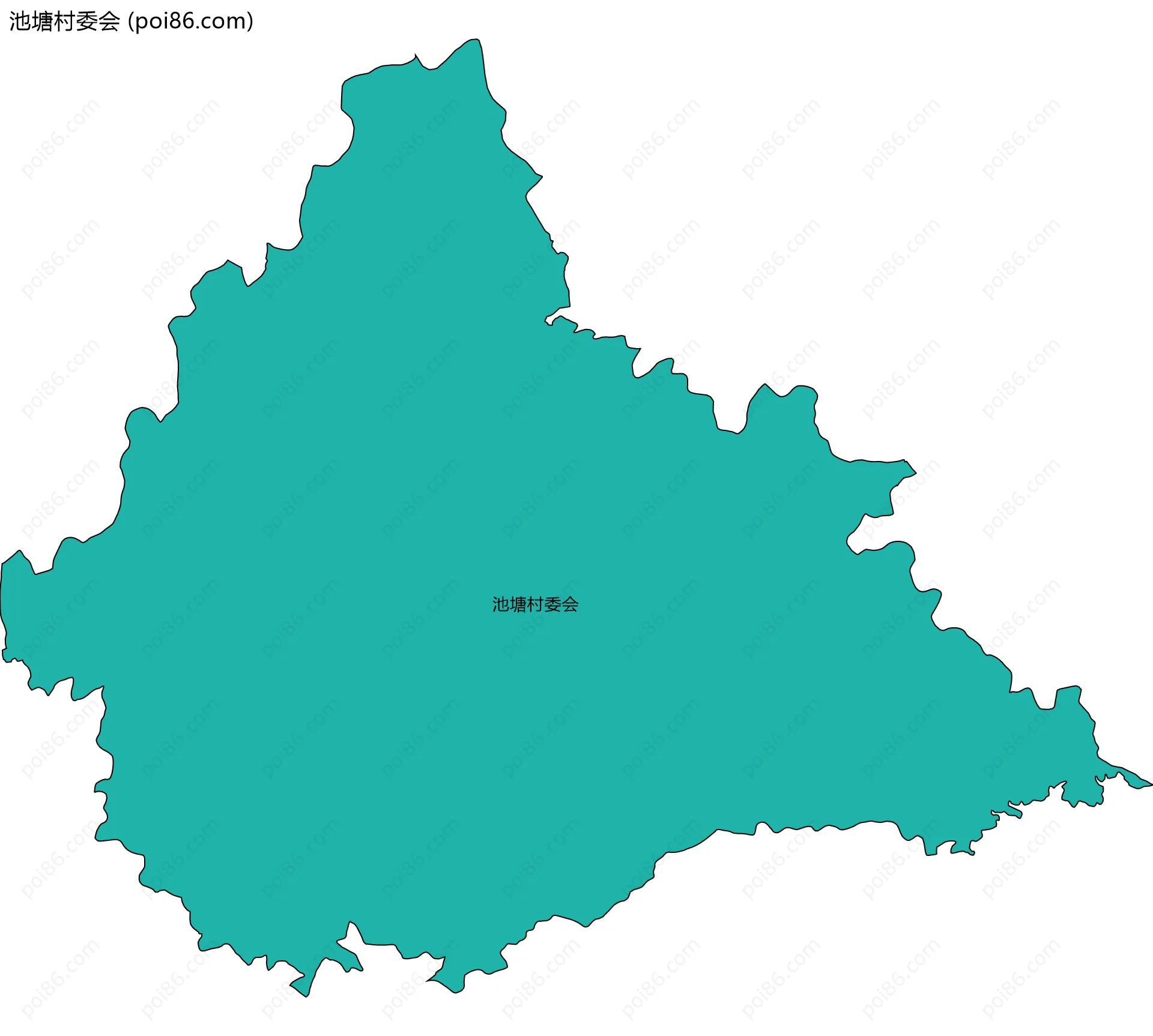 池塘村委会边界地图