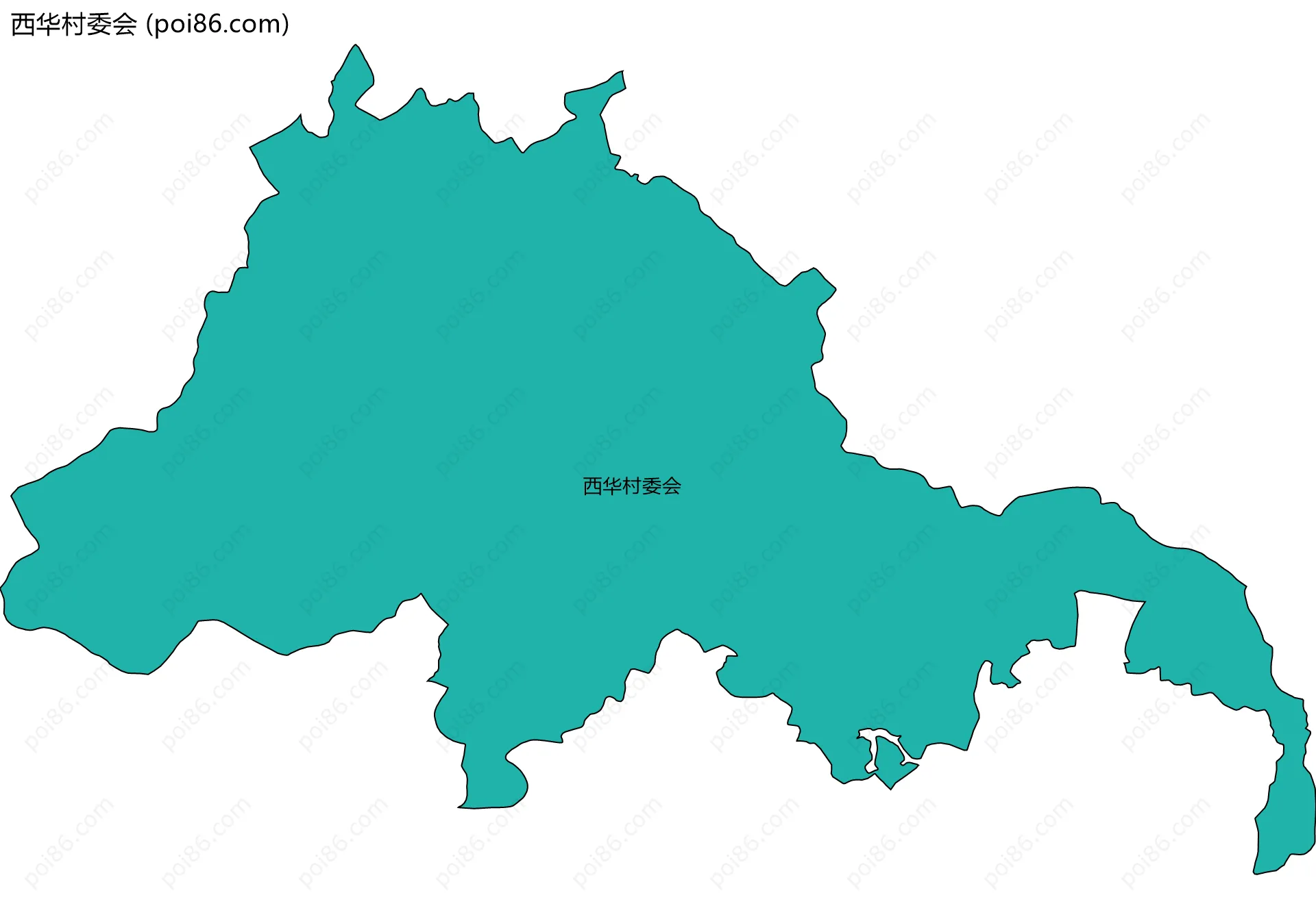 西华村委会边界地图