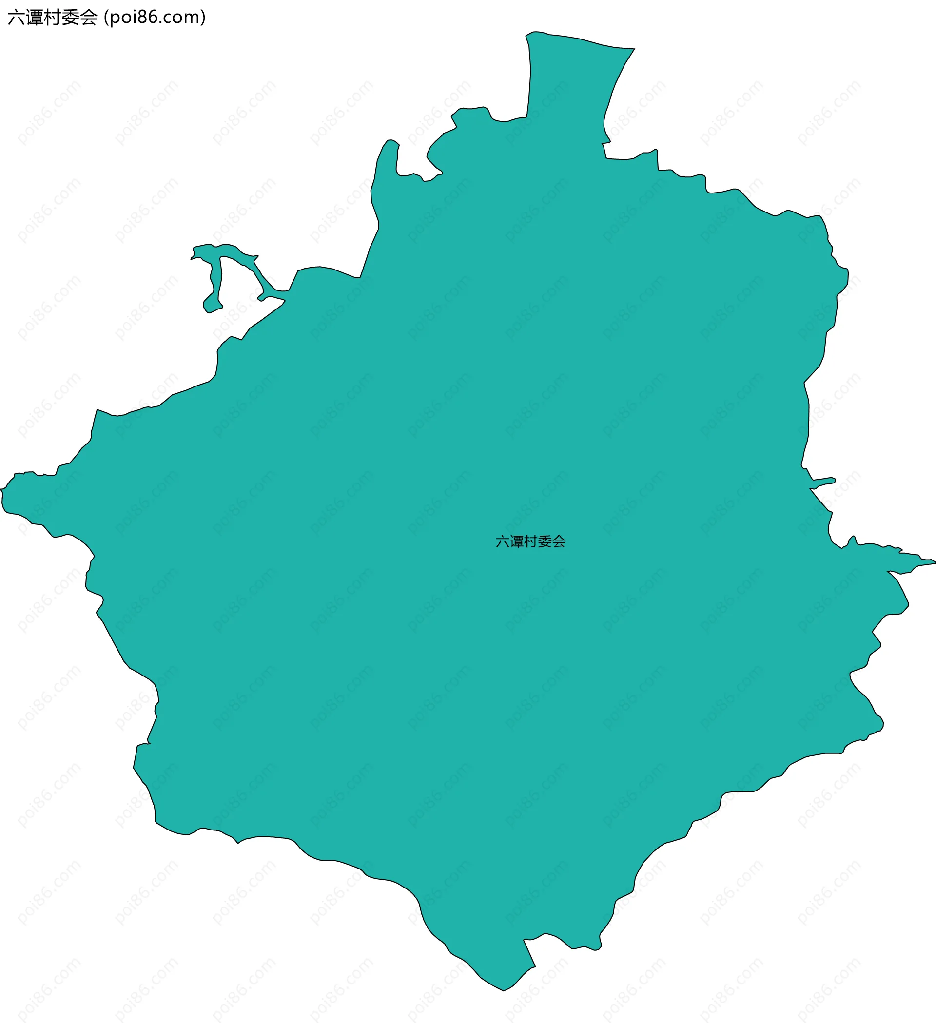 六谭村委会边界地图