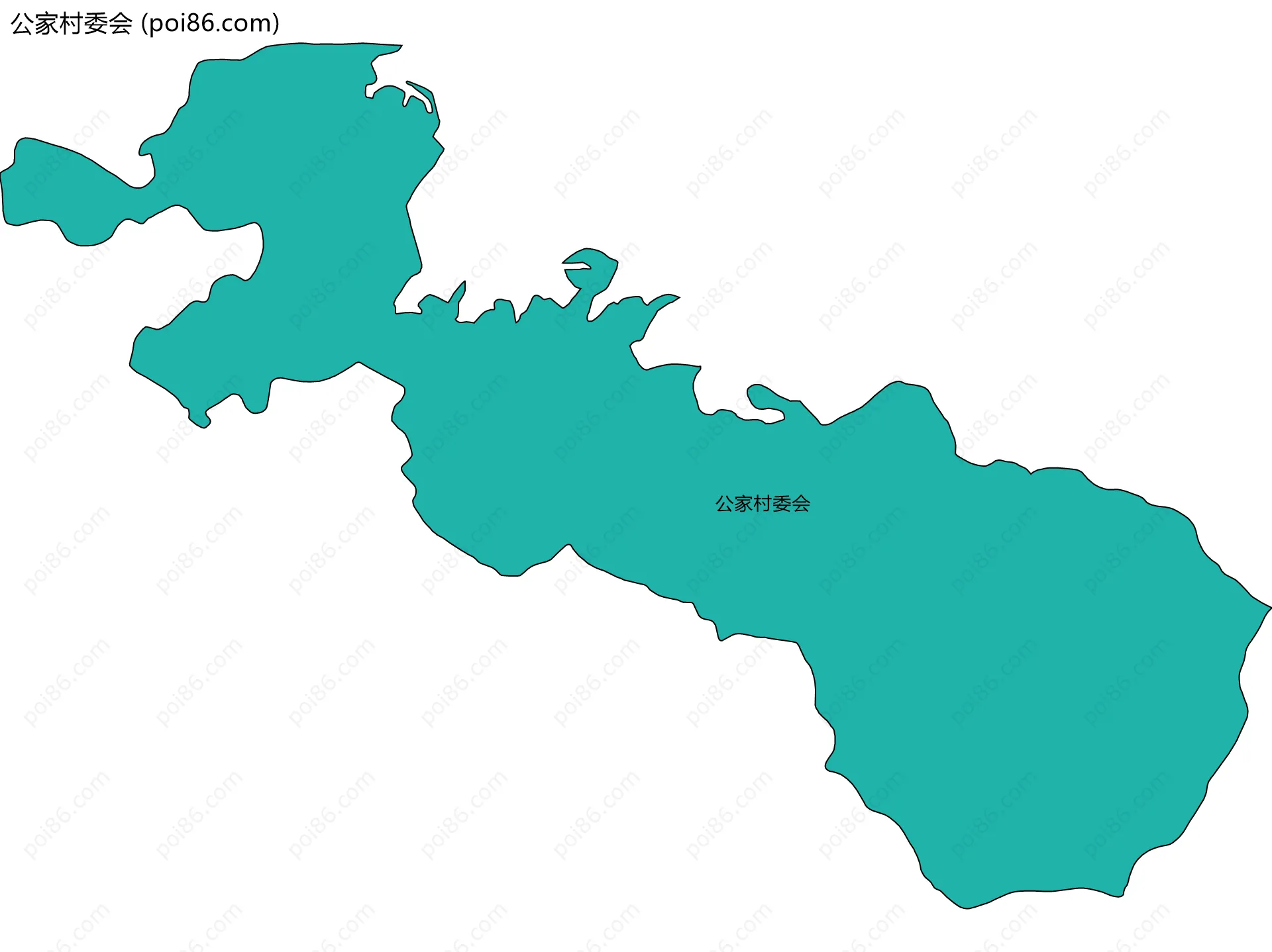 公家村委会边界地图