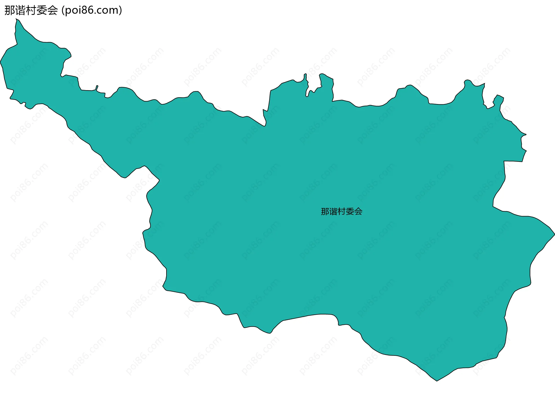 那谐村委会边界地图