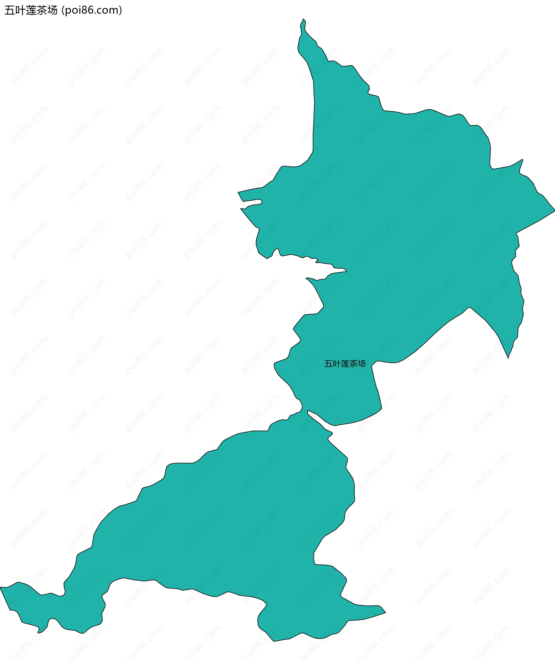 五叶莲茶场边界地图