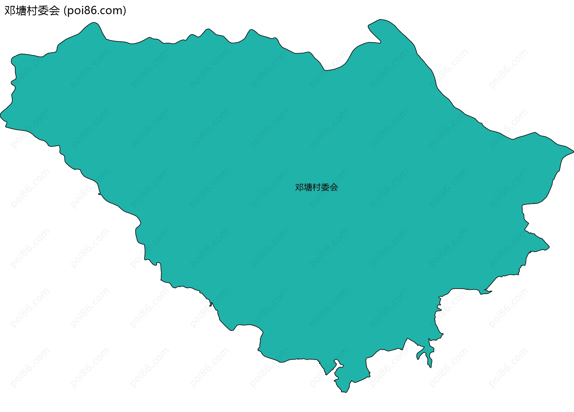 邓塘村委会边界地图