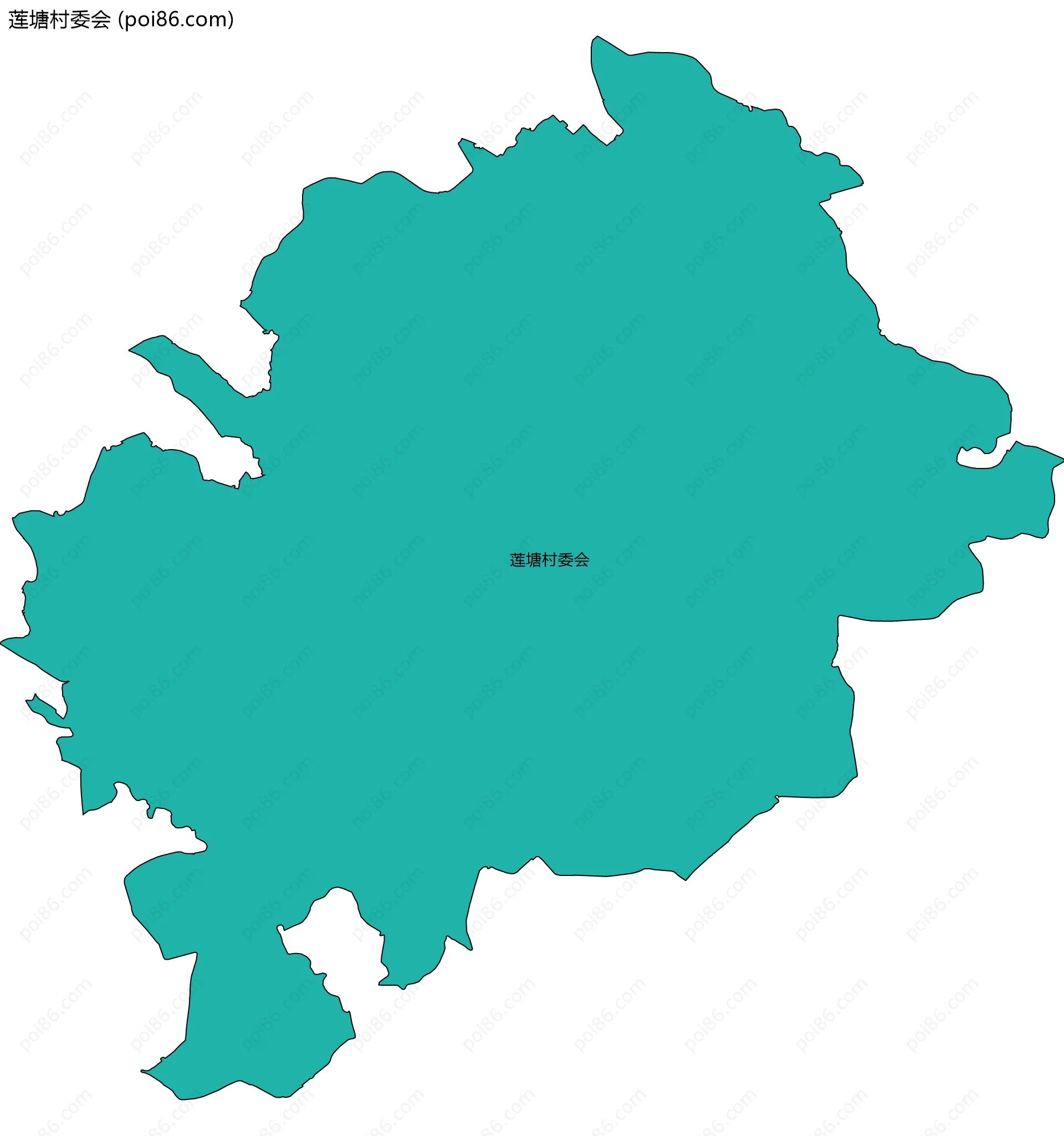 莲塘村委会边界地图