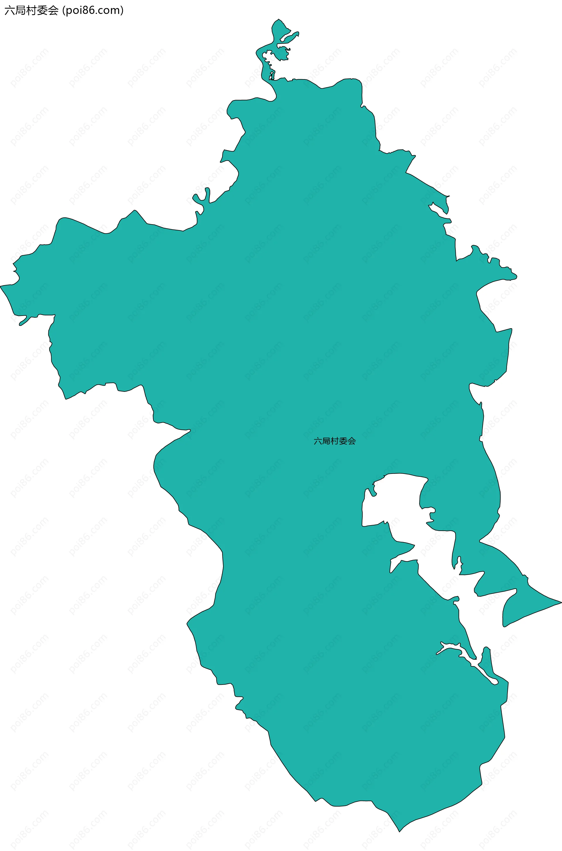 六局村委会边界地图