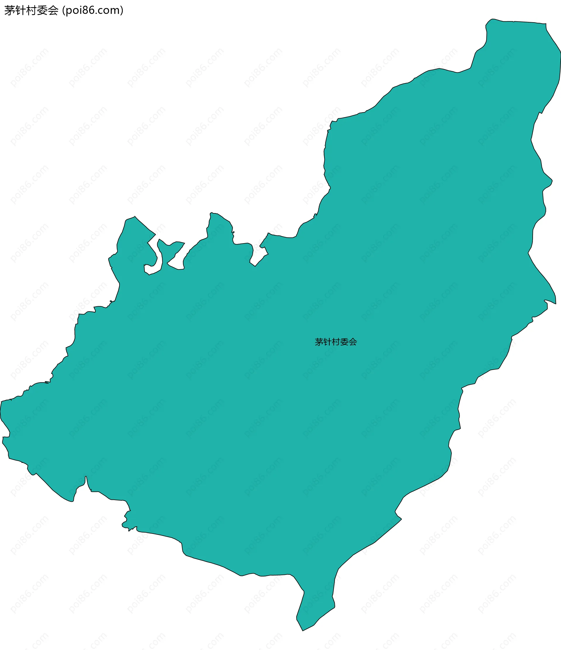 茅针村委会边界地图