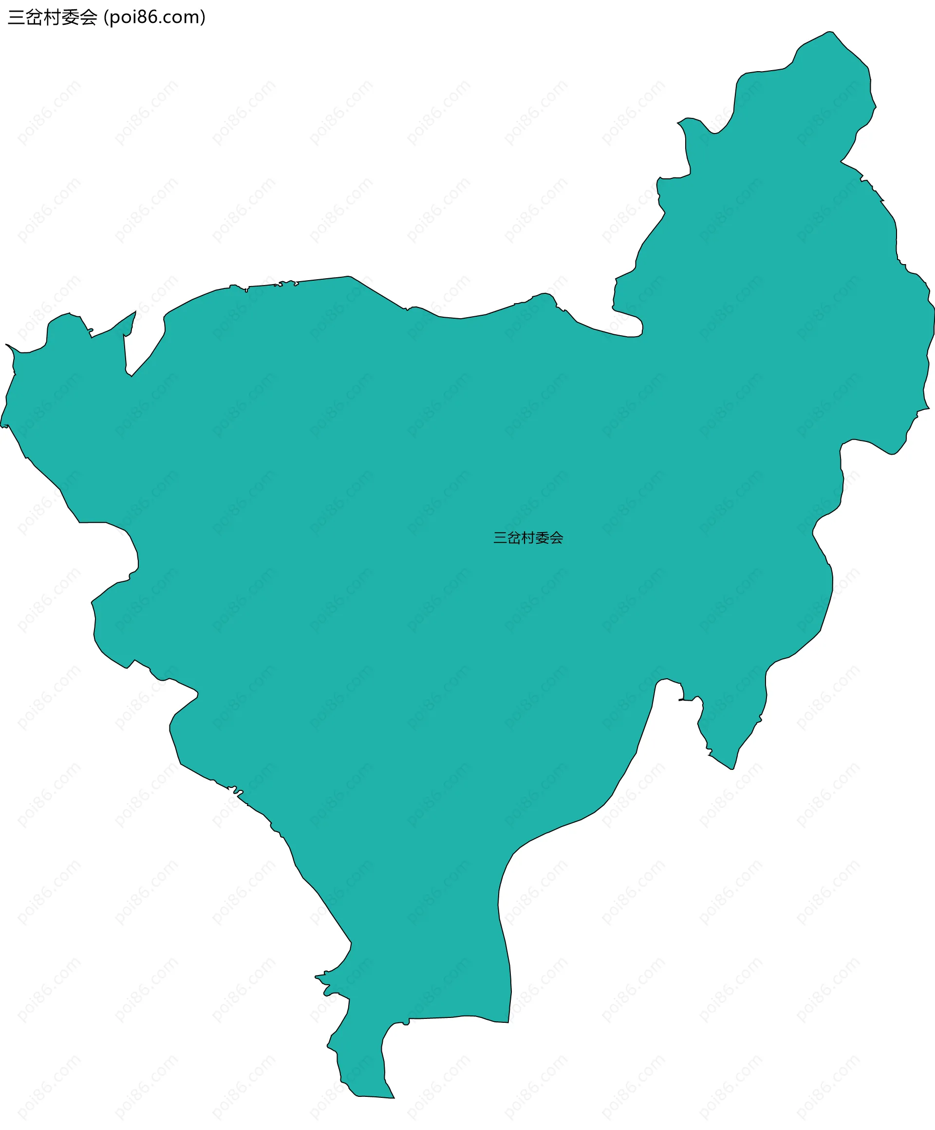 三岔村委会边界地图