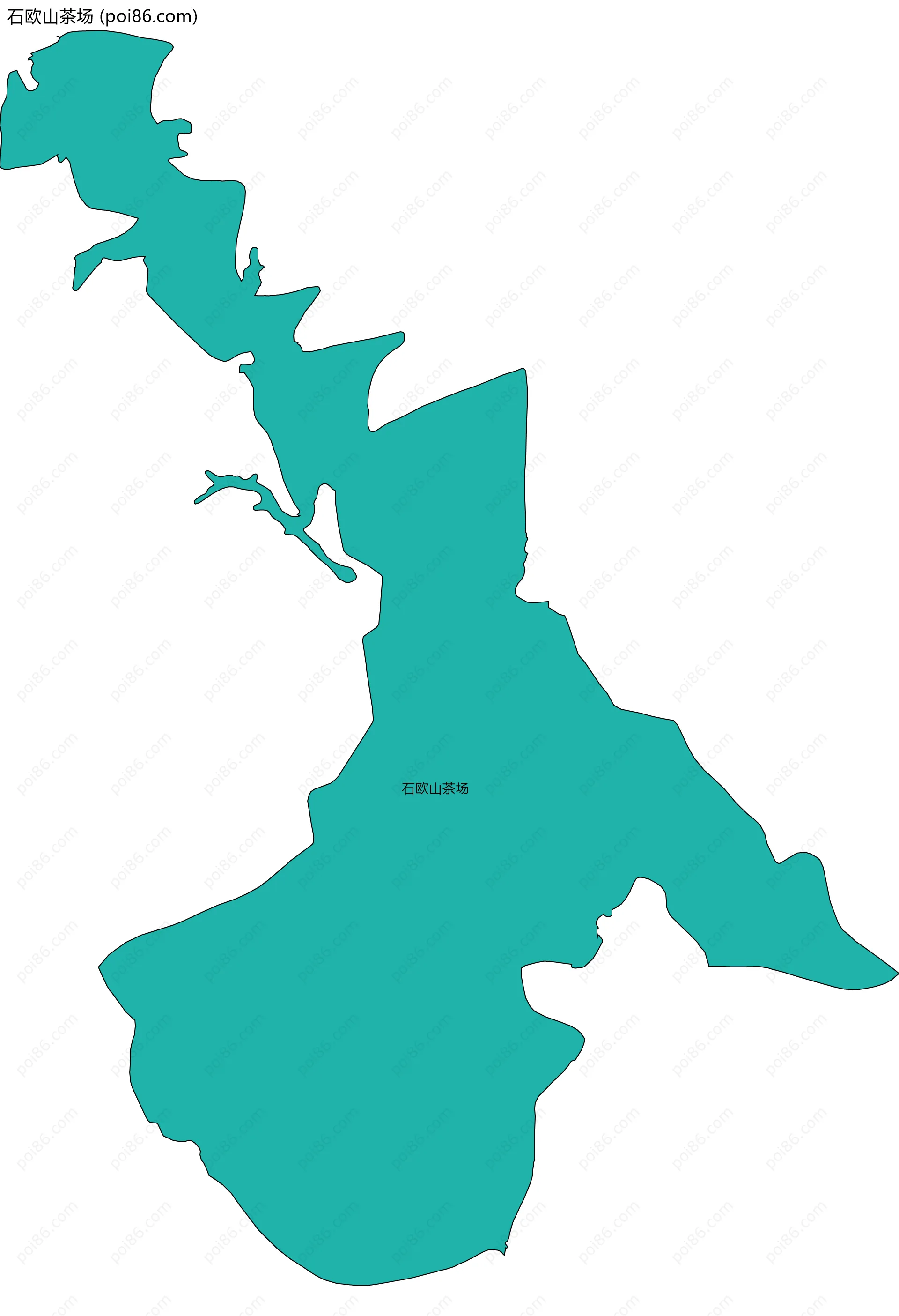 石欧山茶场边界地图