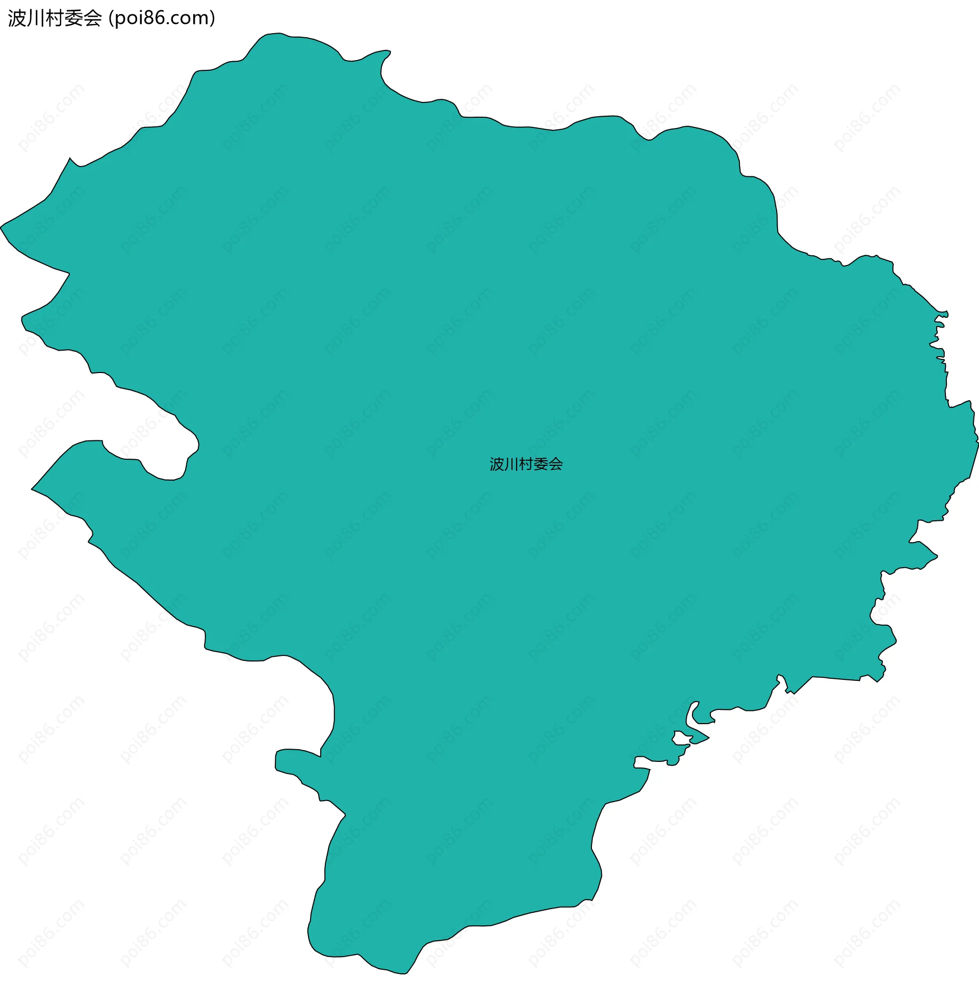 波川村委会边界地图