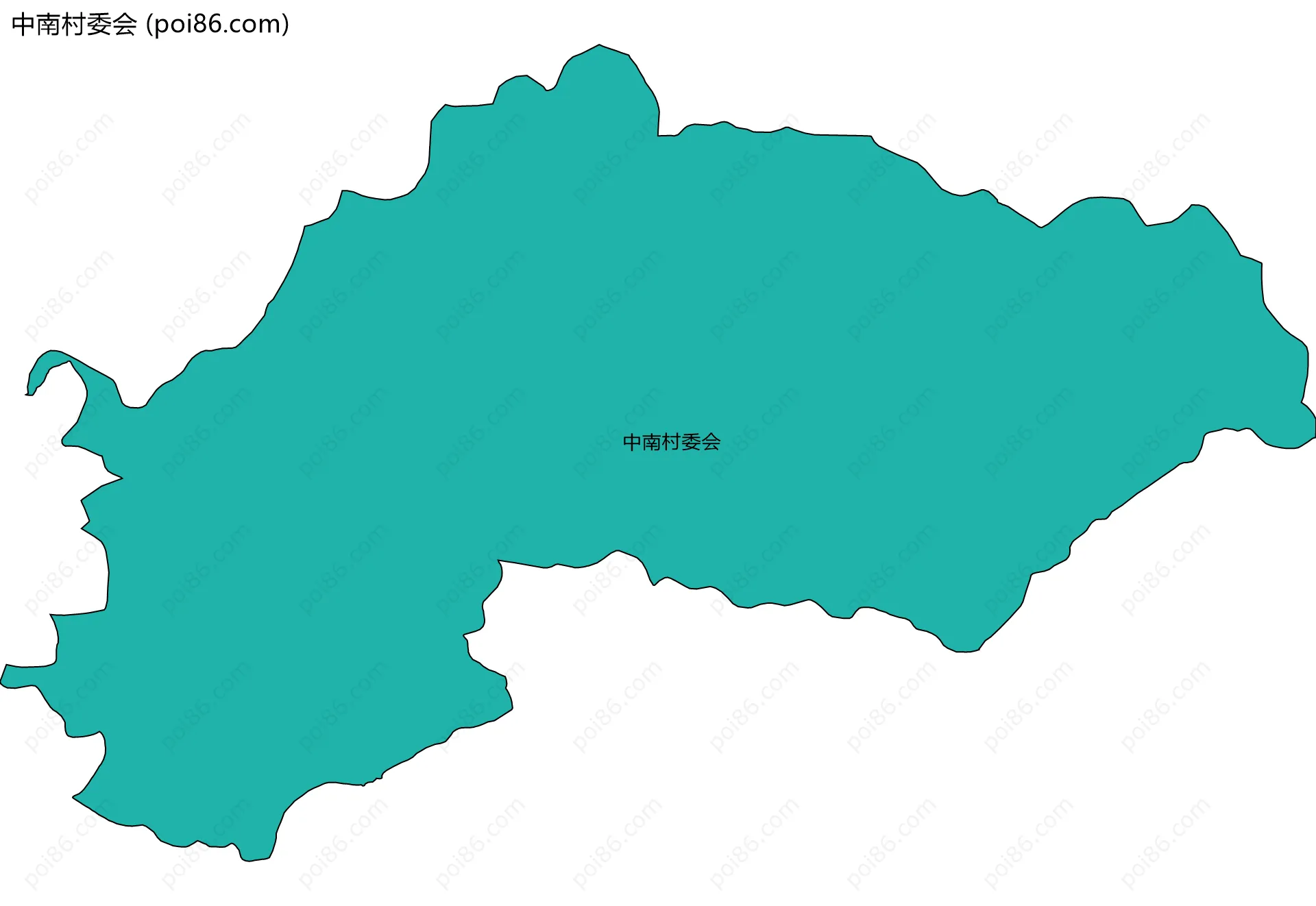 中南村委会边界地图