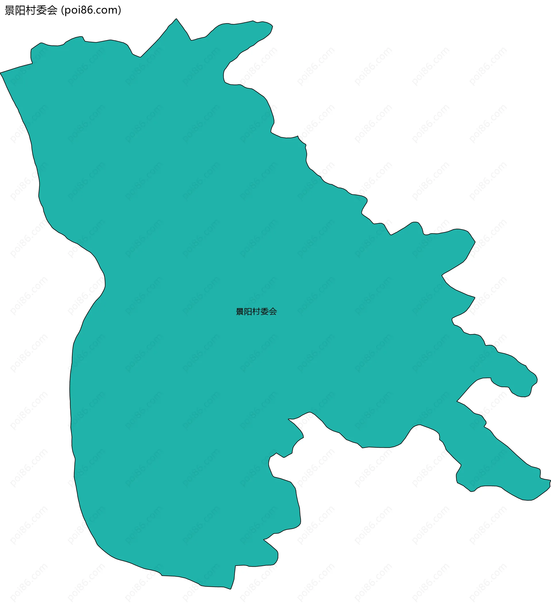景阳村委会边界地图