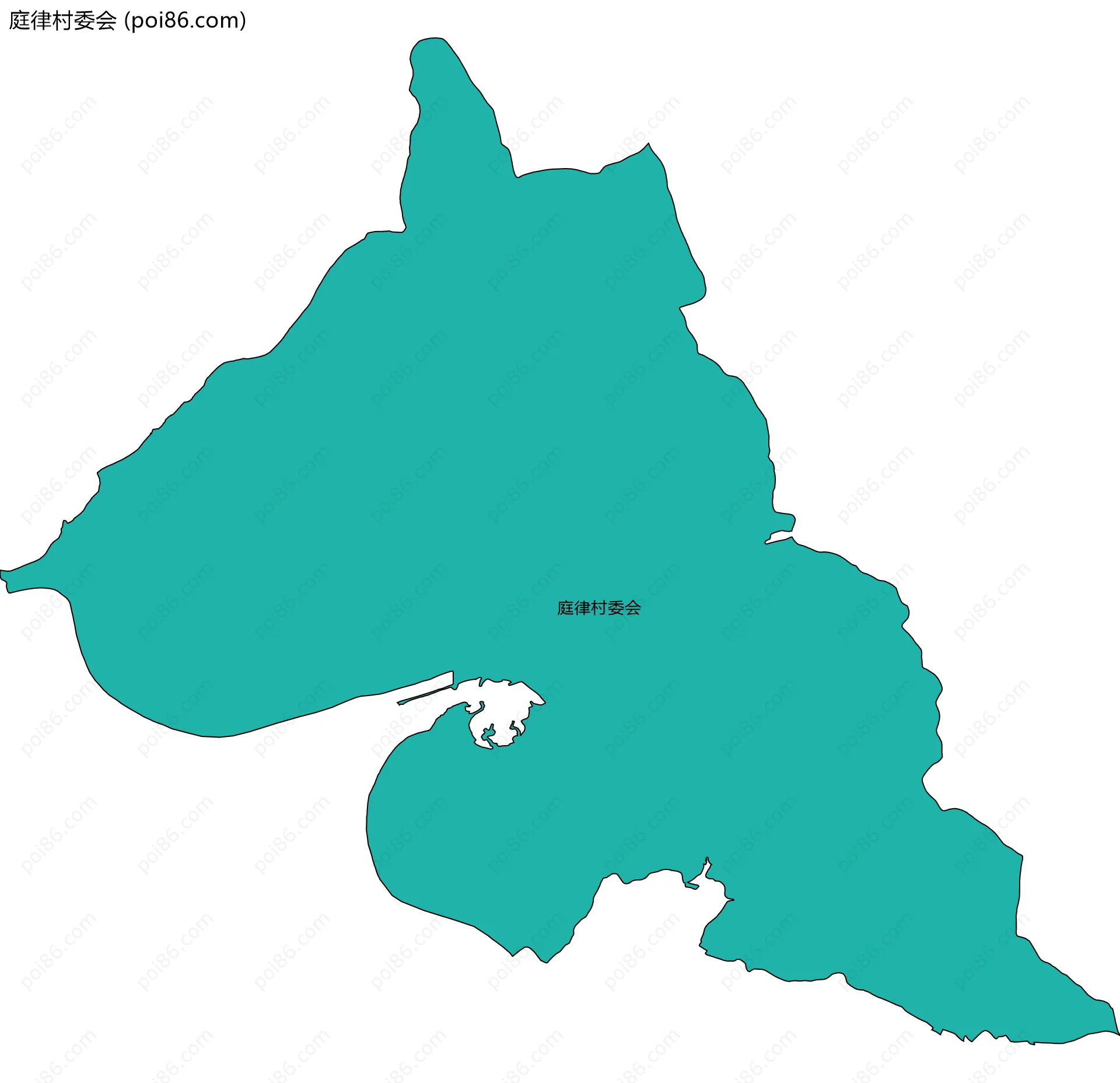 庭律村委会边界地图