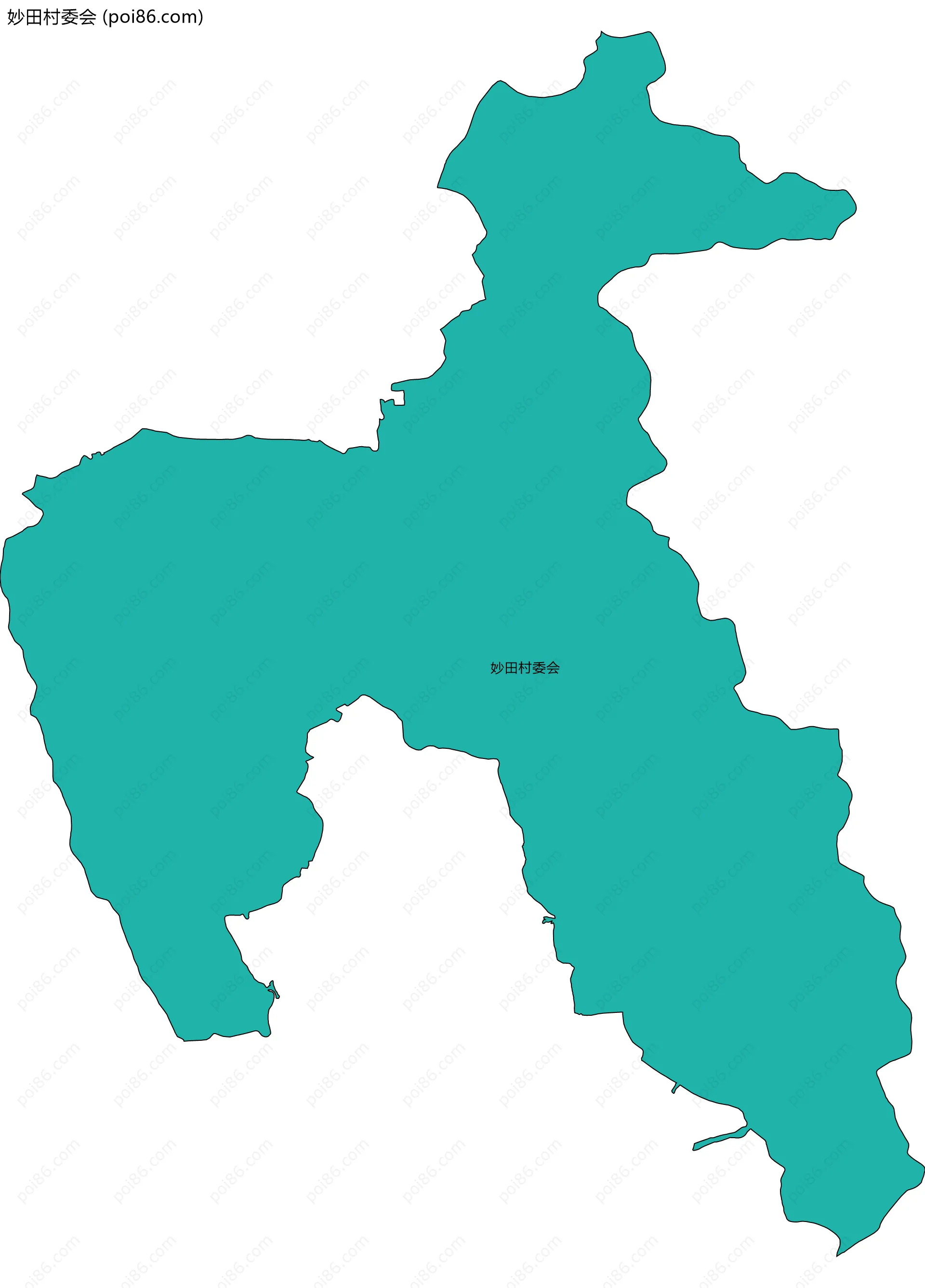 妙田村委会边界地图