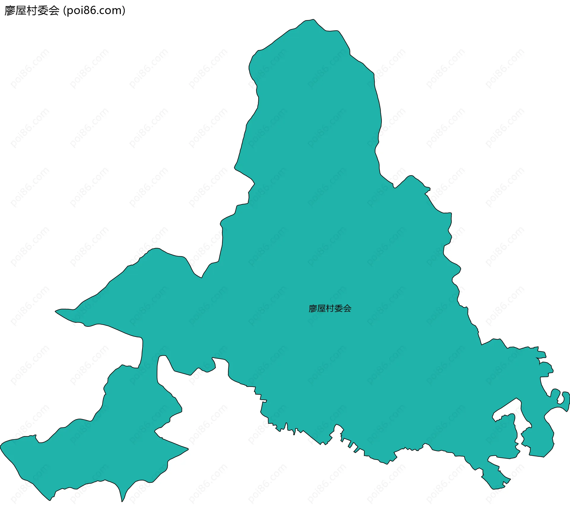 廖屋村委会边界地图
