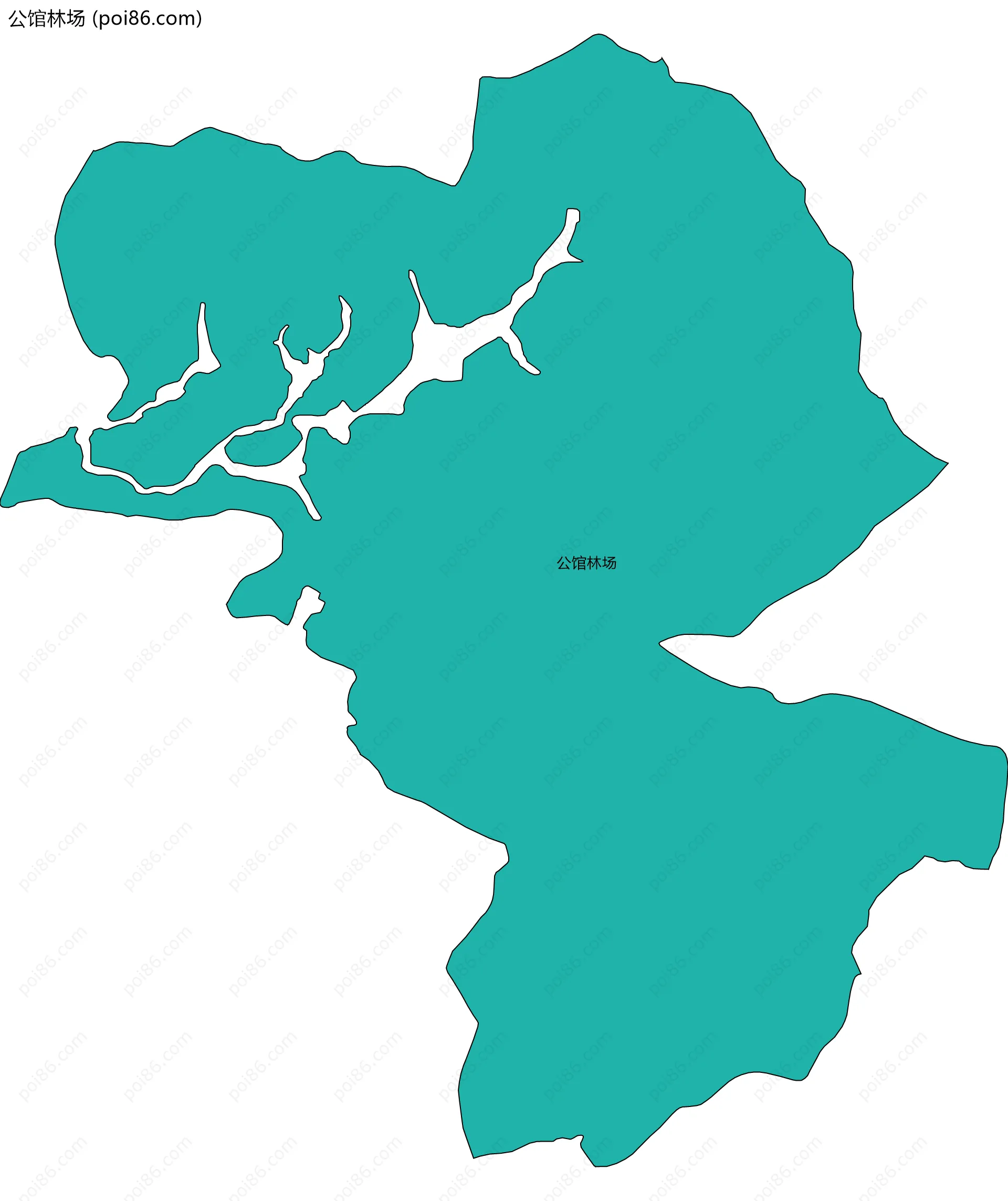 公馆林场边界地图