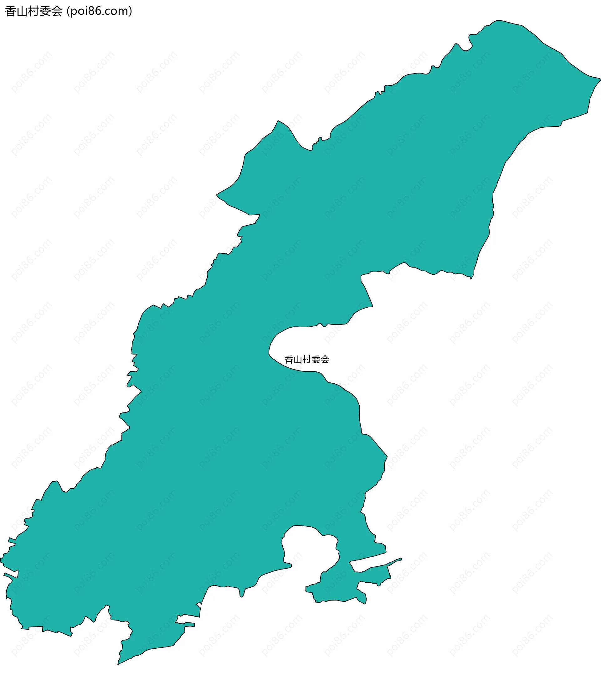 香山村委会边界地图