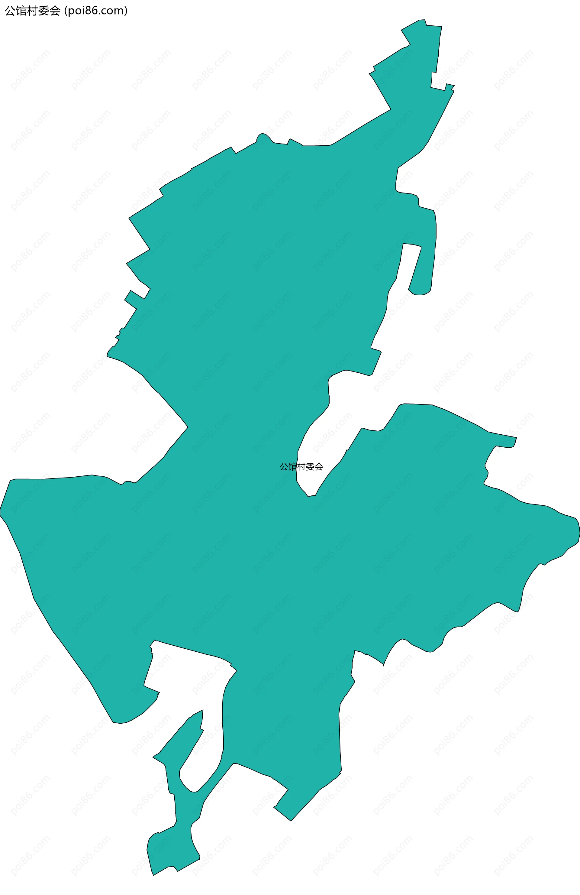 公馆村委会边界地图