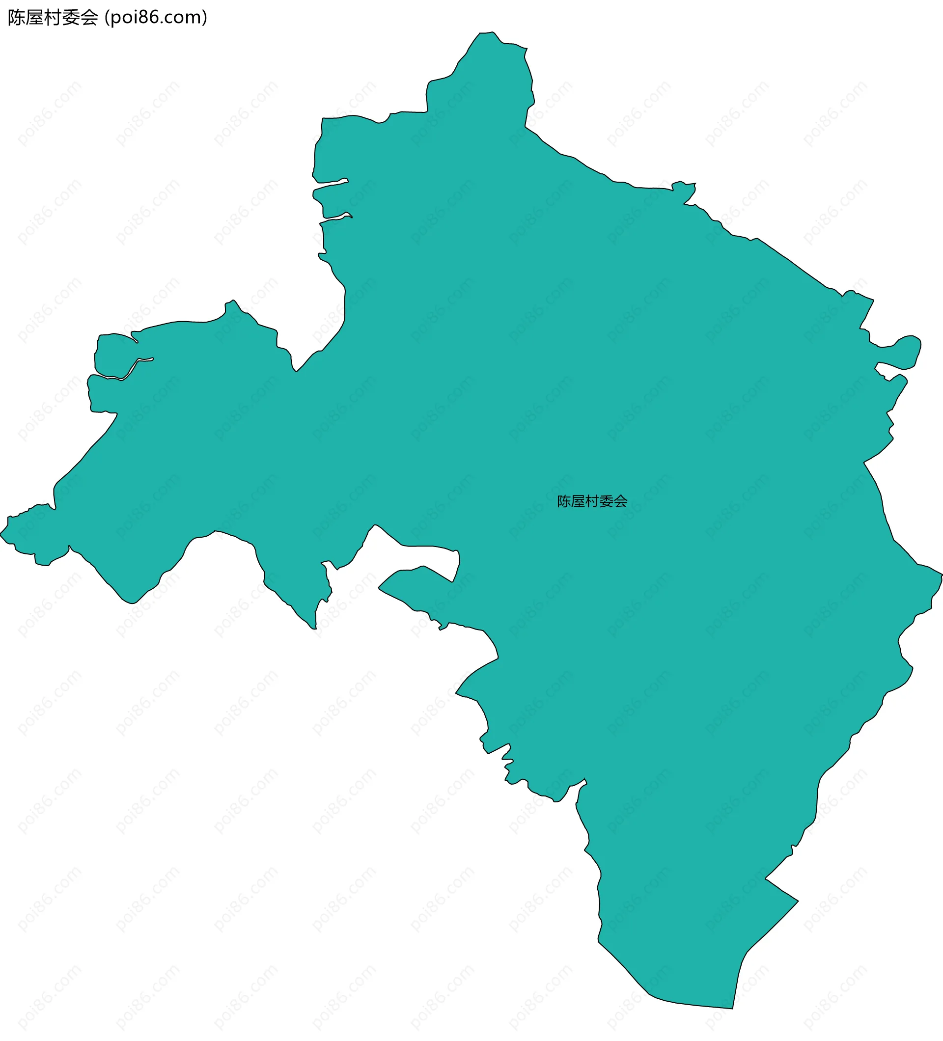 陈屋村委会边界地图