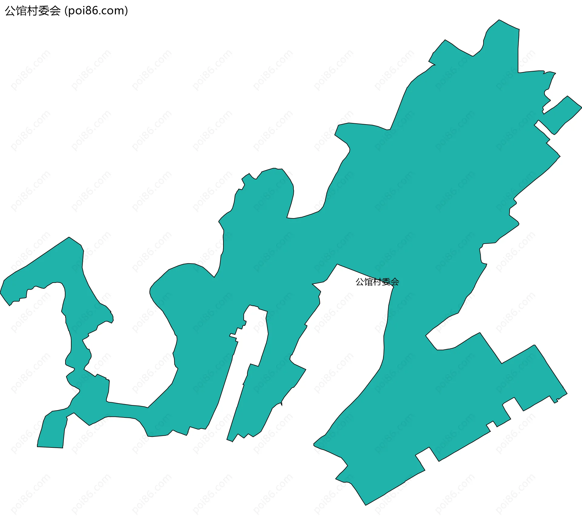 公馆村委会边界地图