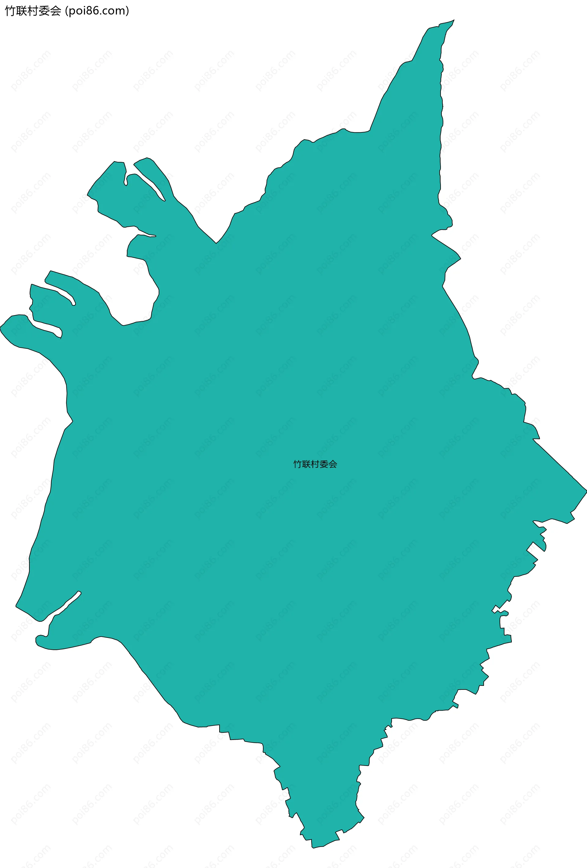 竹联村委会边界地图