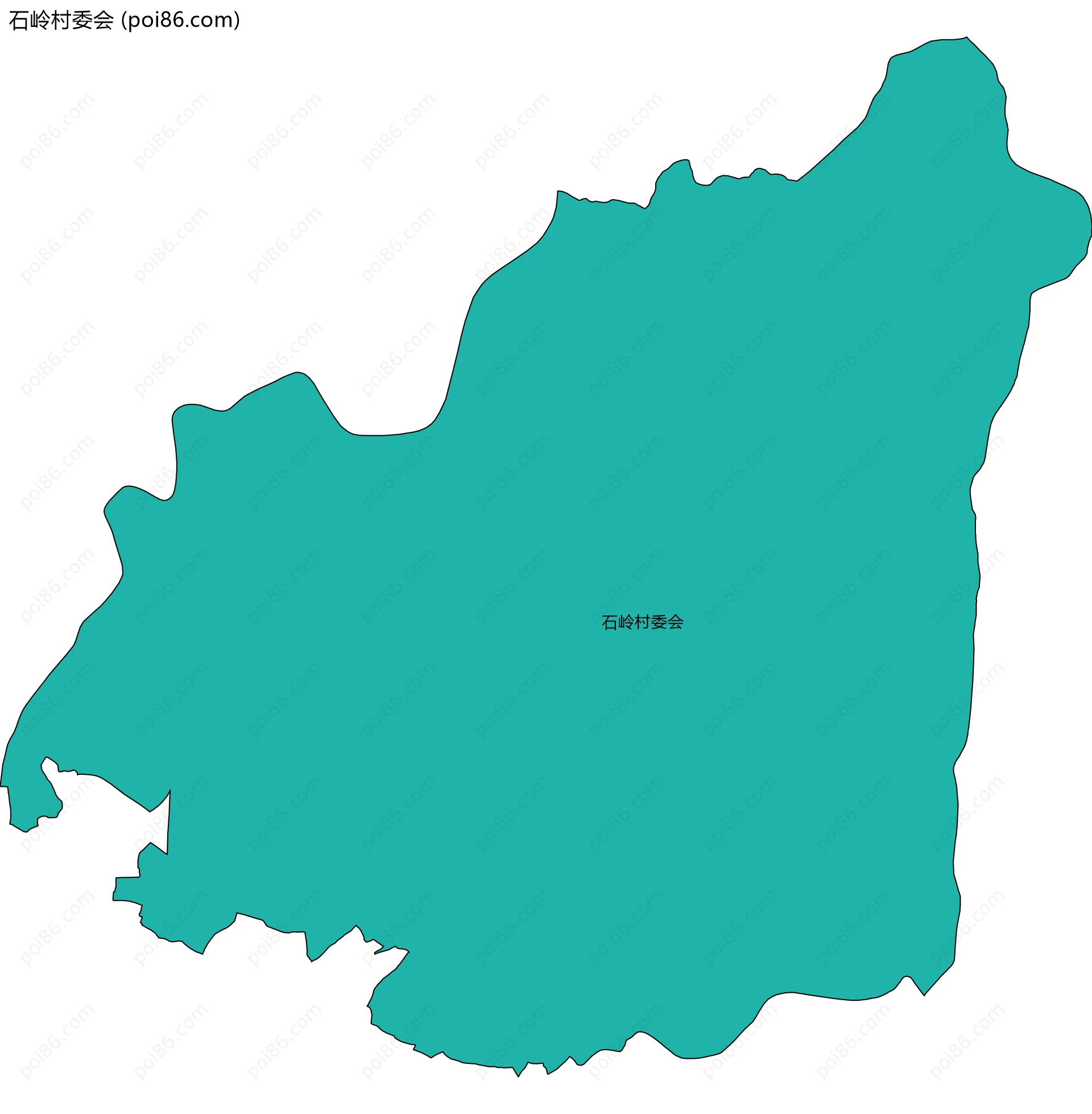 石岭村委会边界地图