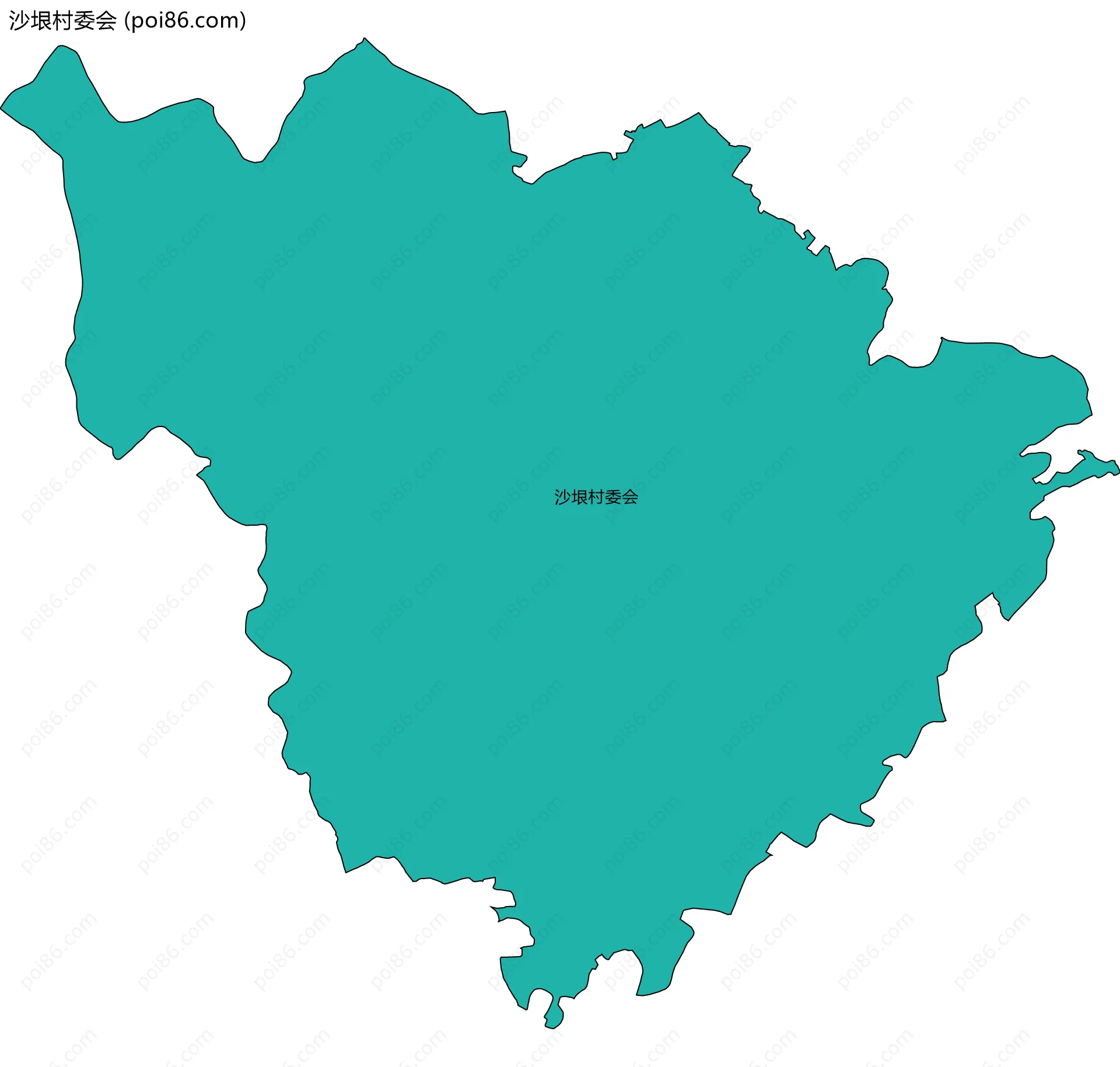 沙垠村委会边界地图