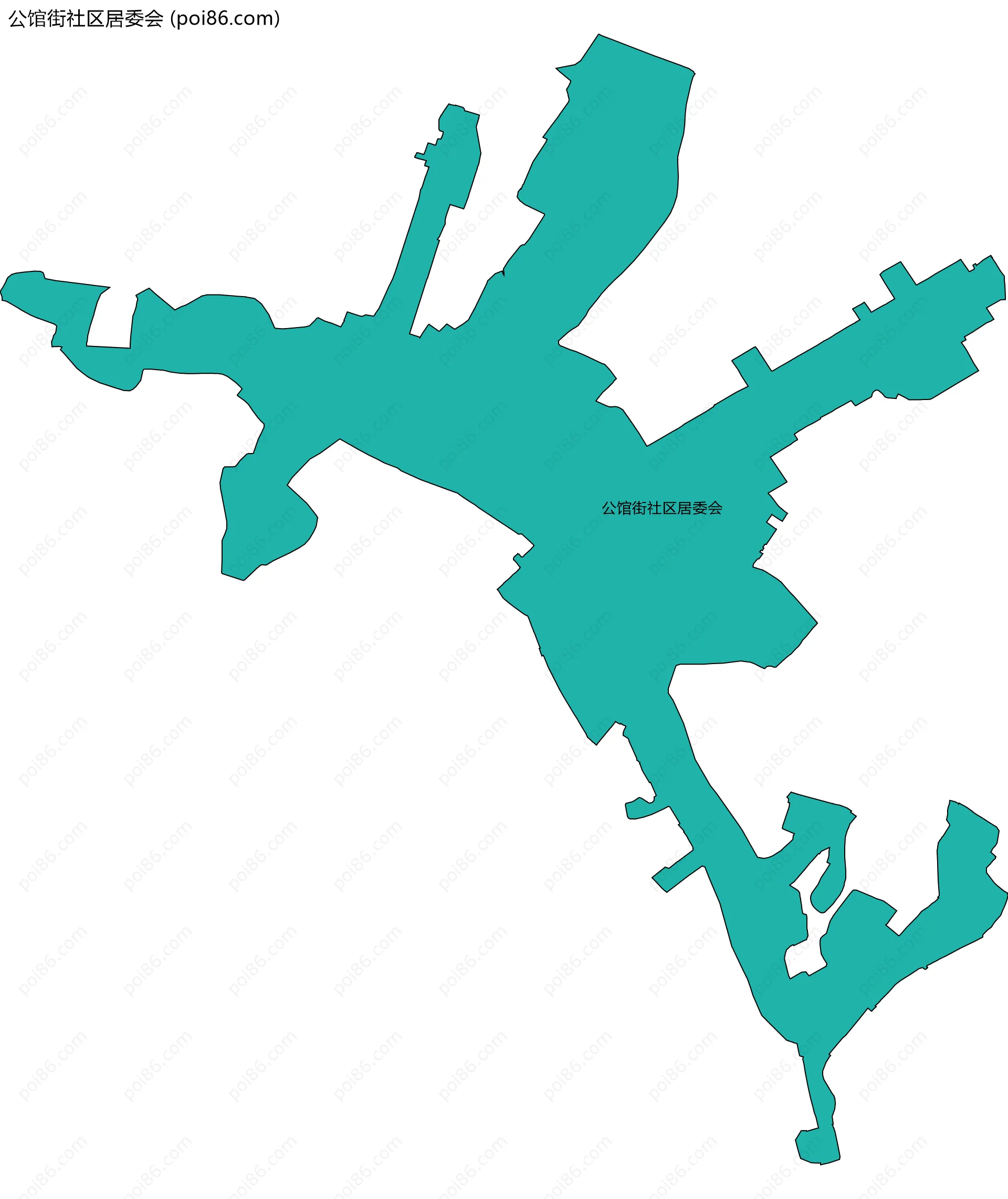 公馆街社区居委会边界地图
