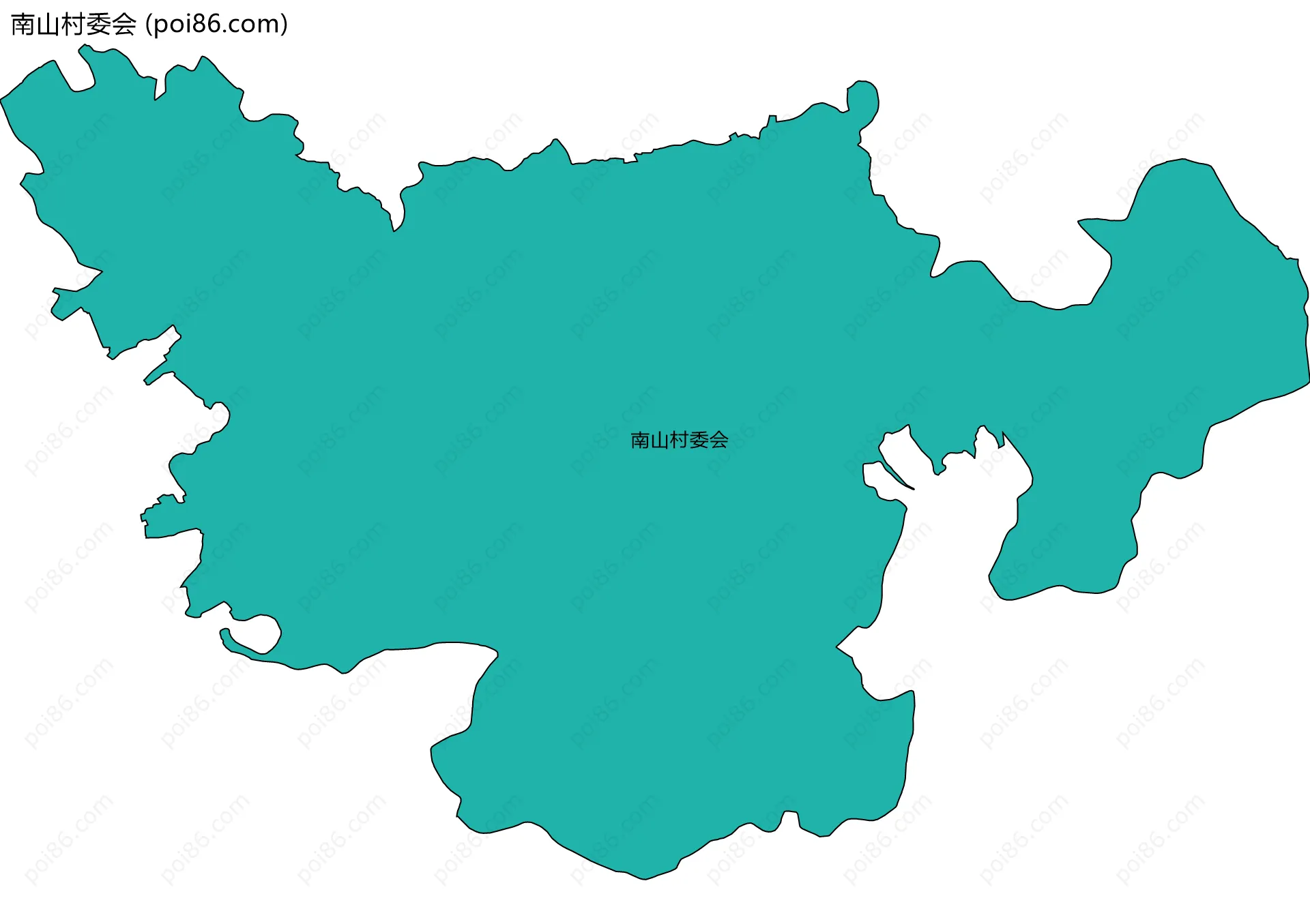 南山村委会边界地图