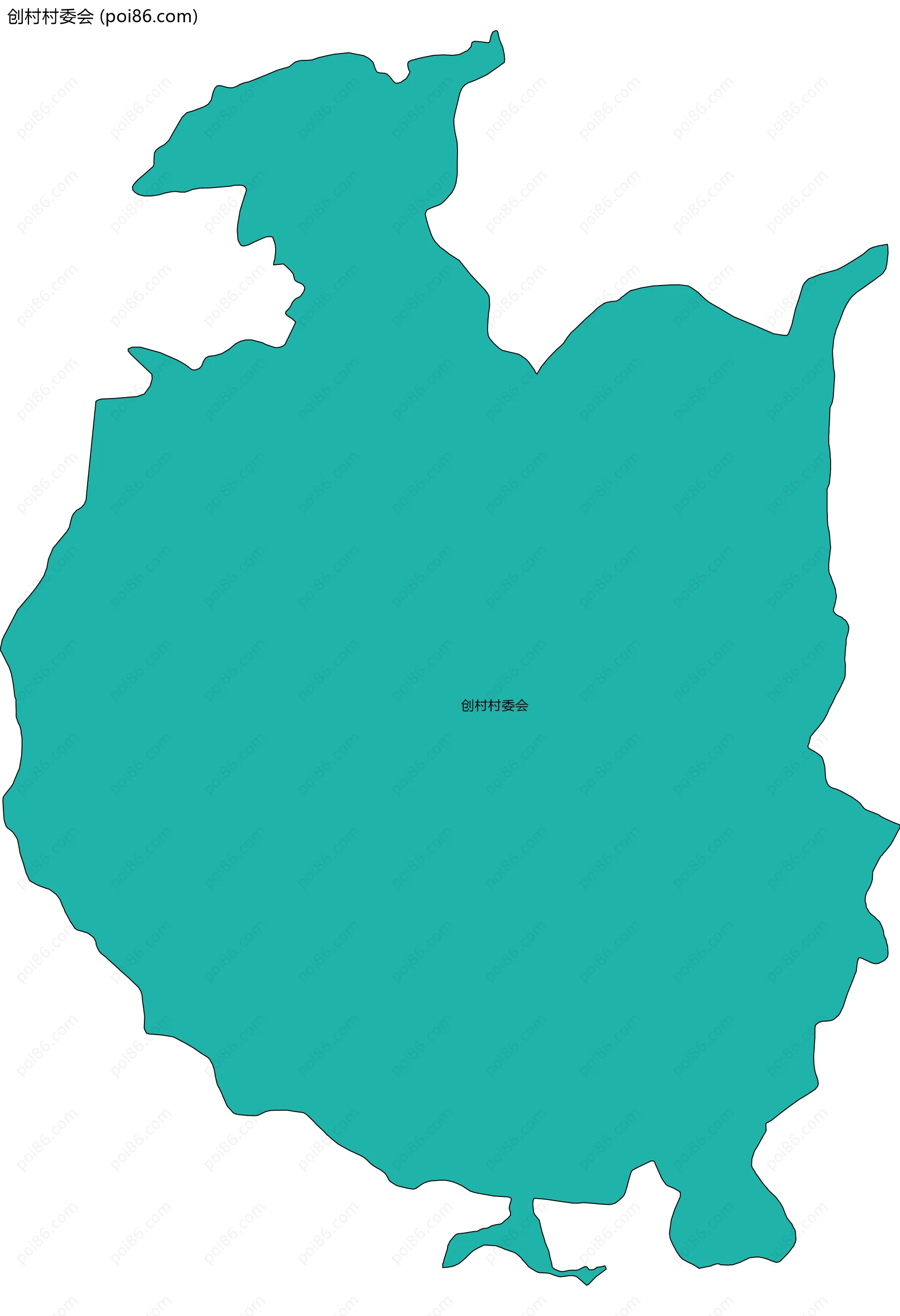 创村村委会边界地图